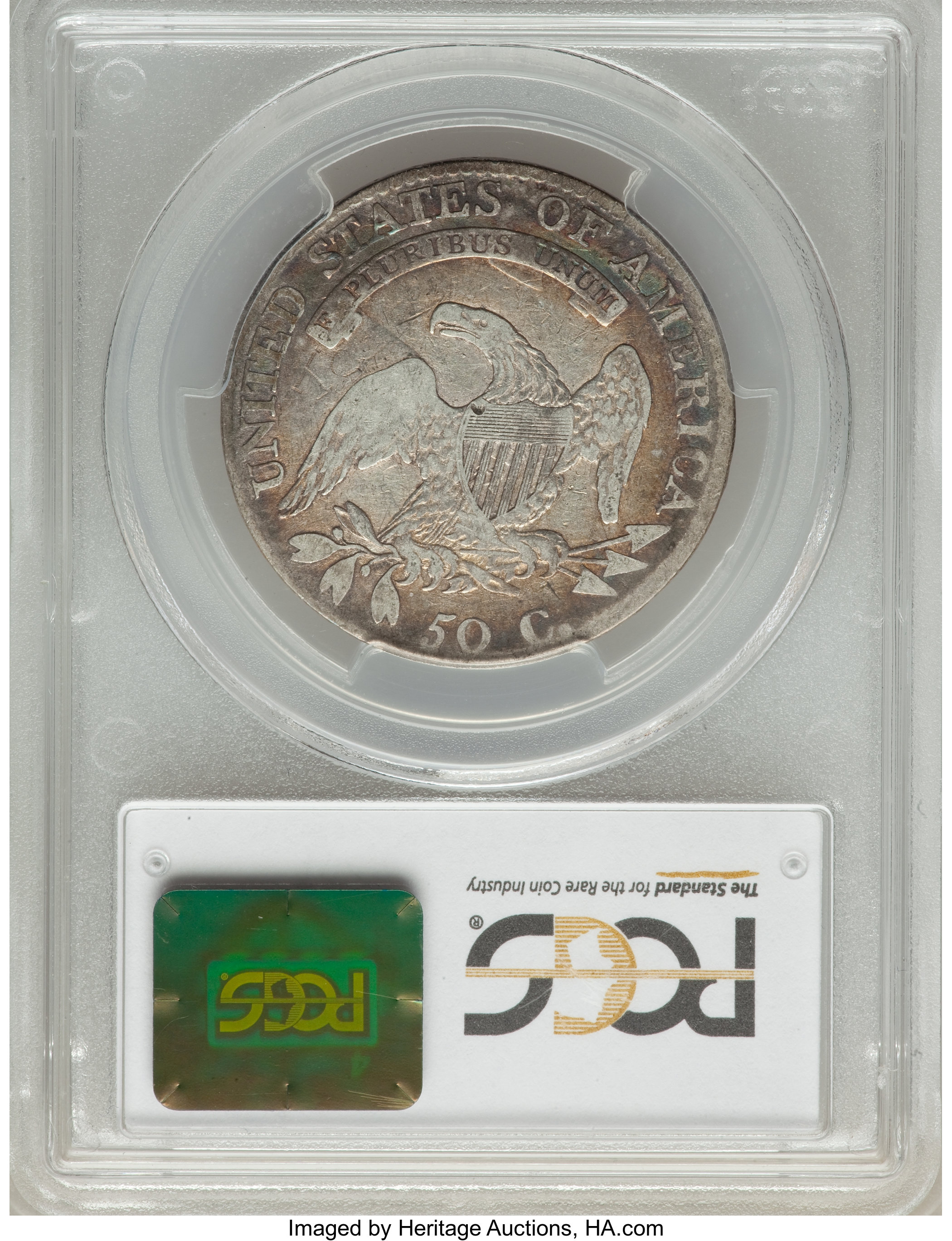 image for: 1814 50C O-105, R.2, VF20 PCGS. PCGS Population: (1/15). NGC Census: (0/21). VF20. Mintage 1,000,000. ...