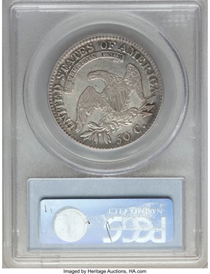 image for: 1817 50C O-110, R.2, XF40 PCGS. PCGS Population: (4/15). NGC Census: (1/13). XF40. Mintage 1,215,567. ...
