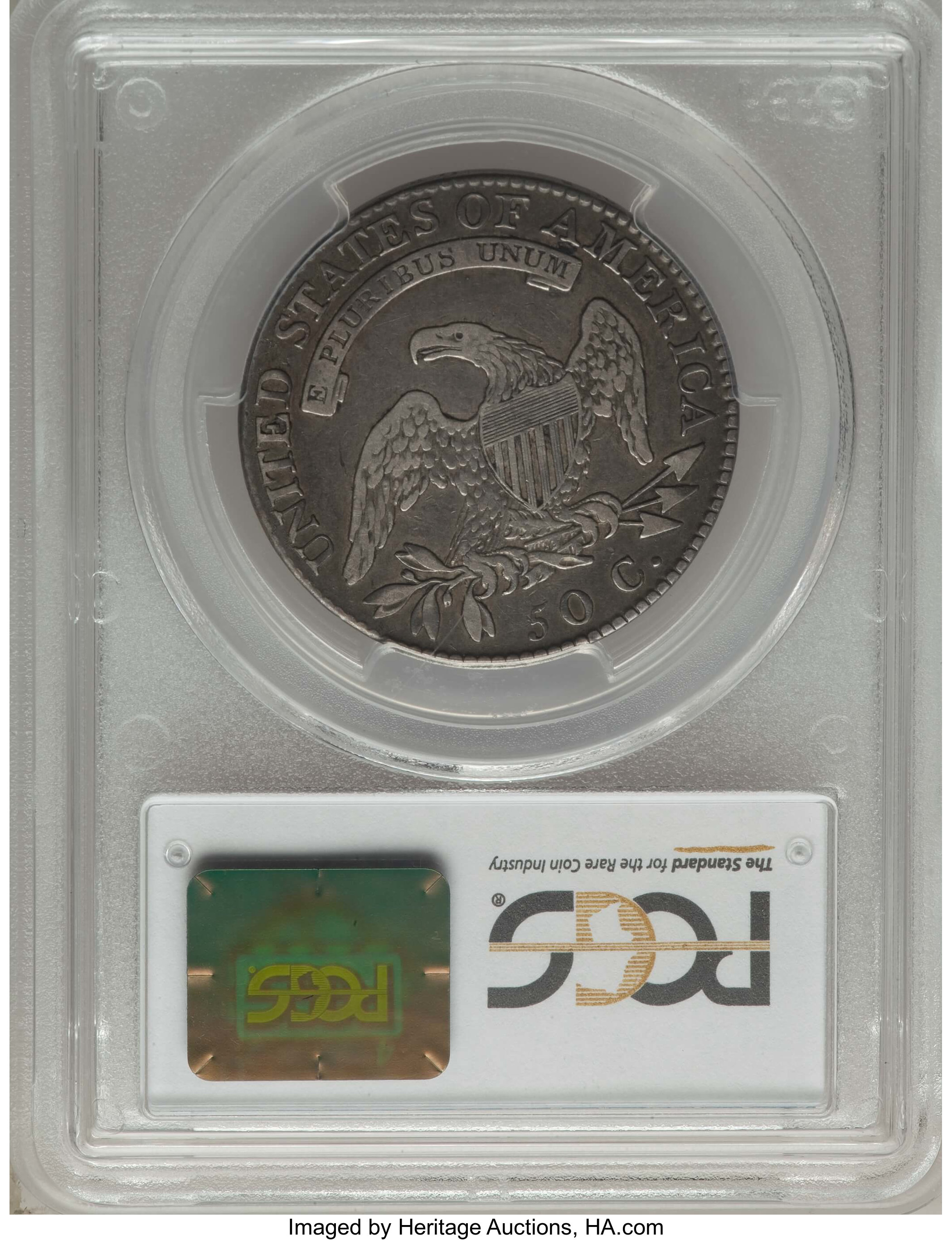 image for: 1818 50C O-112, R.1, VF30 PCGS. PCGS Population: (2/21). NGC Census: (0/27).  Mintage 1,960,322. ...
