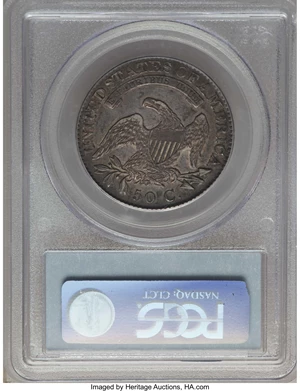 image for: 1826 50C O-110, R.2, AU53 PCGS. PCGS Population: (2/7). NGC Census: (2/19). AU53. Mintage 4,000,000. ...