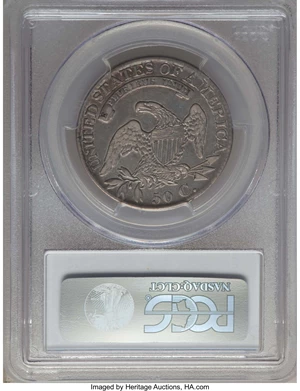 image for: 1826 50C O-114, High R.4, VF35 PCGS. EX: Jules Reiver. PCGS Population: (2/11). NGC Census: (0/9). Mintage 4,000,000. ...