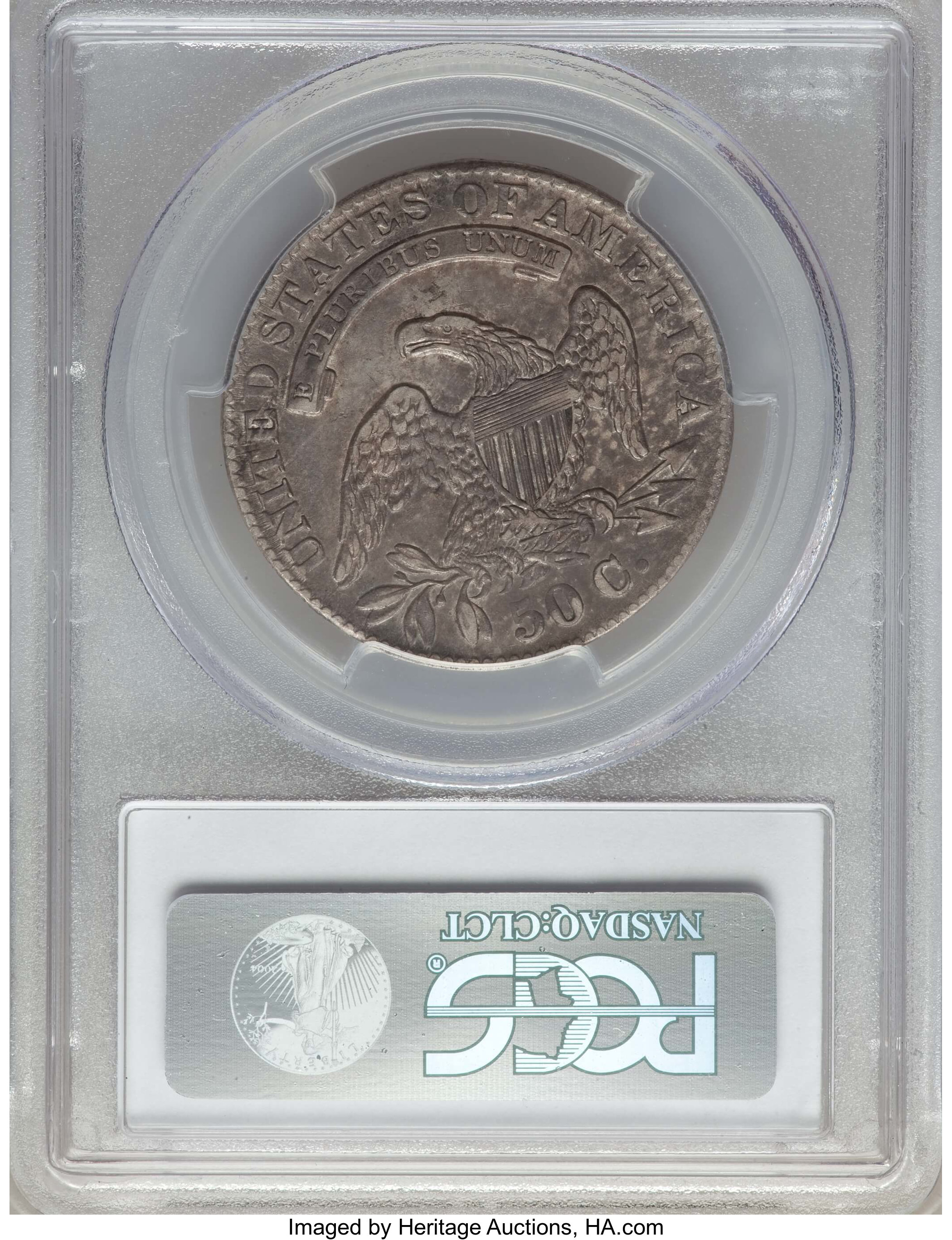 image for: 1833 50C O-114, R.2, XF40 PCGS. PCGS Population: (4/13). NGC Census: (4/18). XF40. ...