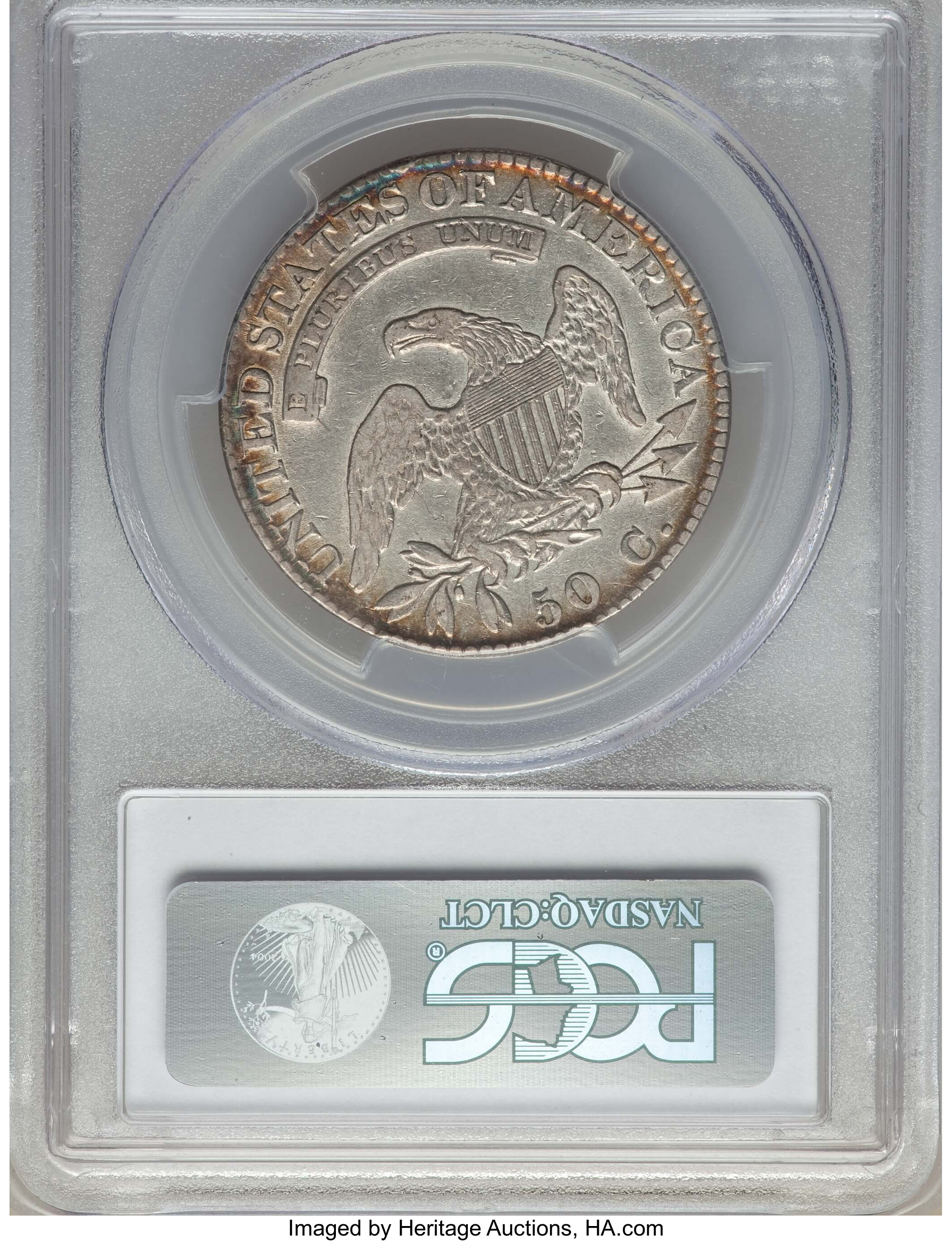 image for: 1823 50C O-108a, R.3, VF25 PCGS. PCGS Population: (1/12). NGC Census: (1/7).  Mintage 1,694,200. ...