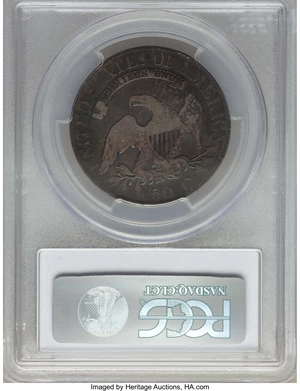 image for: 1824/1 50C O-101, R.2, Good 4 PCGS. CAC. PCGS Population: (2/17). NGC Census: (0/22). Good 4 . ...