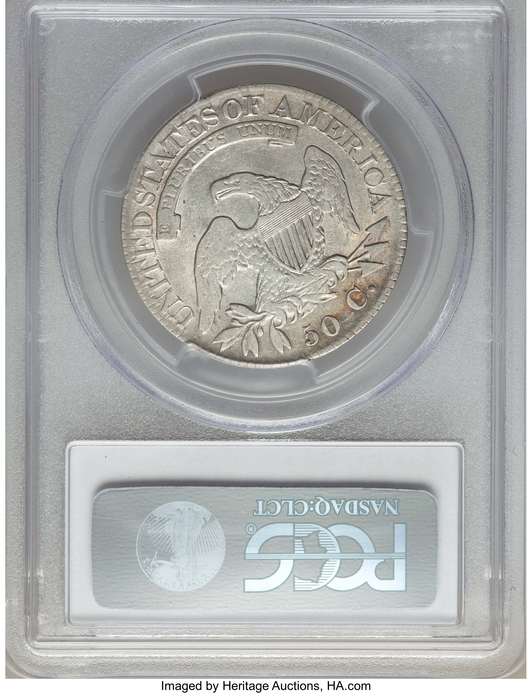 image for: 1825 50C O-104, High R.4, Fine 12 PCGS. PCGS Population: (1/14). NGC Census: (0/6). Fine 12. Mintage 2,900,000. ...