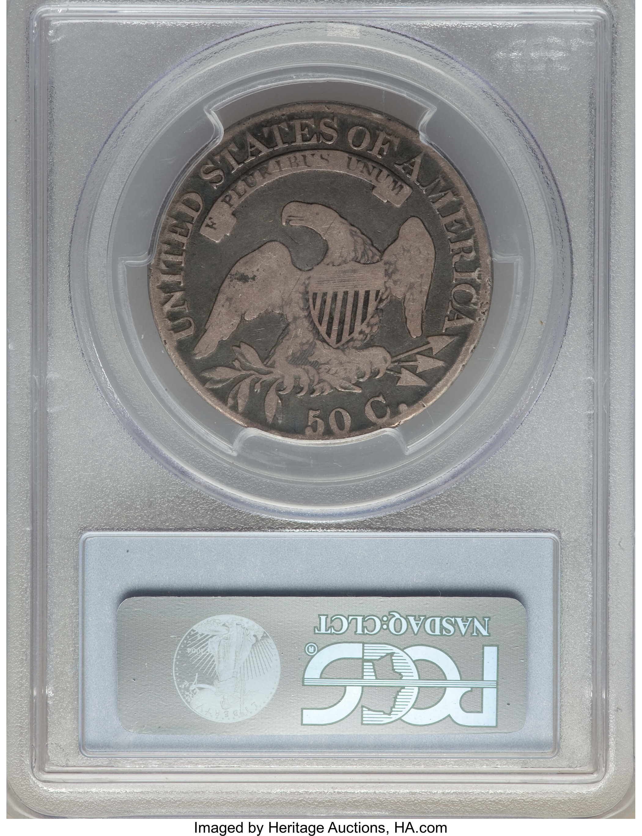 image for: 1825 50C O-109, R.5, VG10 PCGS. PCGS Population: (1/13). NGC Census: (0/11).  Mintage 2,900,000. ...