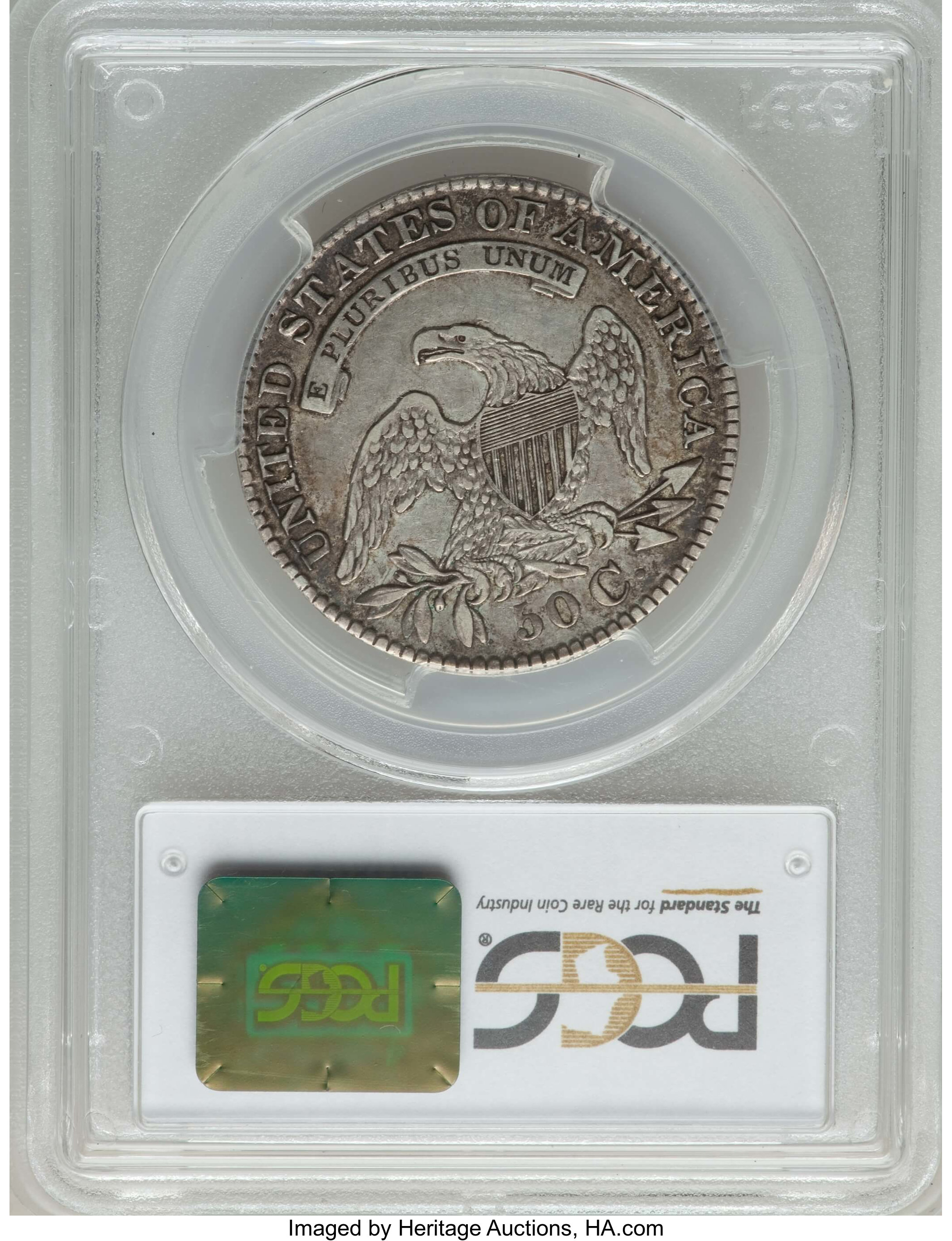 image for: 1829/7 50C O-102, R.2, XF40 PCGS. PCGS Population: (3/16). NGC Census: (3/29). XF40. ...