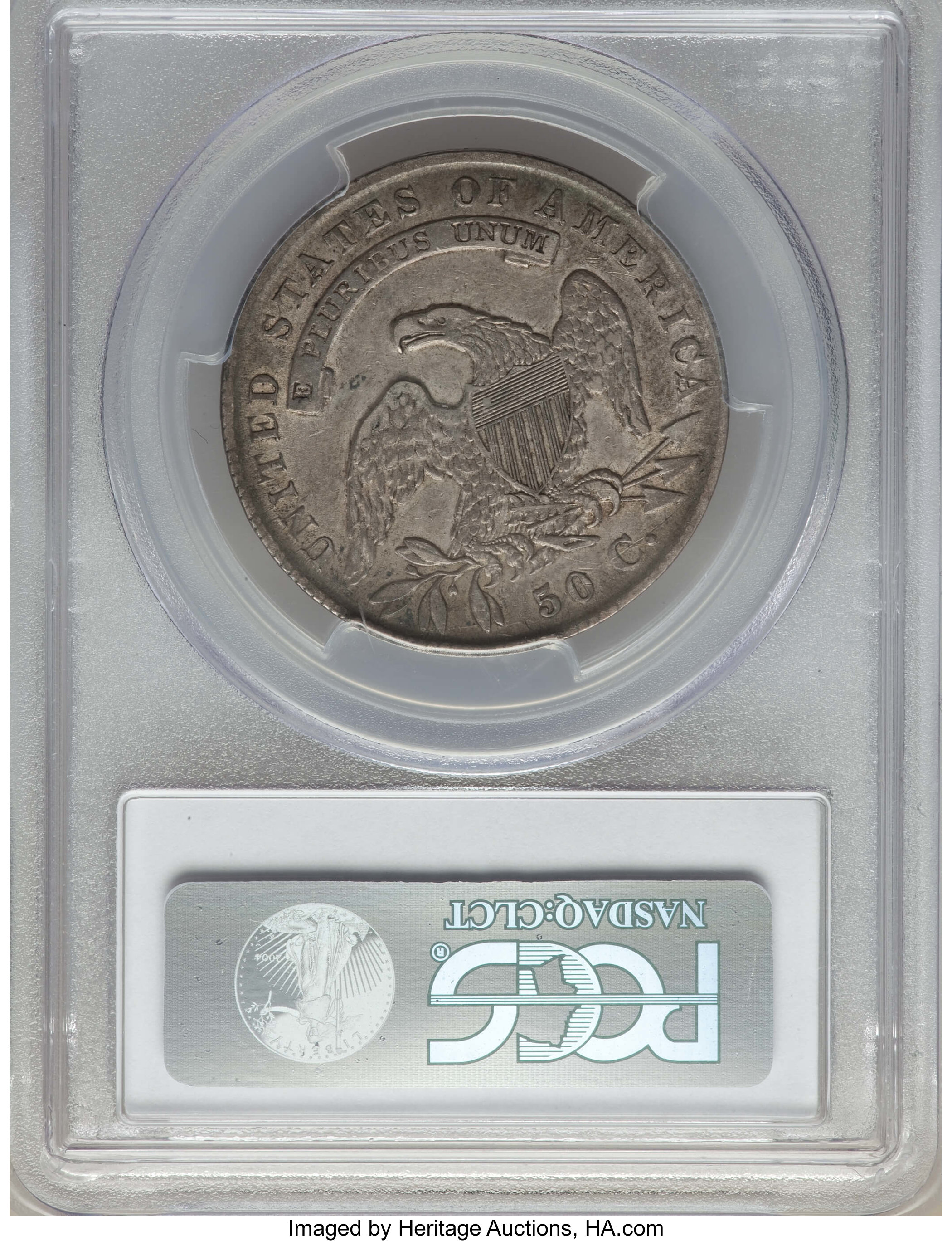 image for: 1834 50C Small Date, Small Letters, O-121, R.3, XF45 PCGS. PCGS Population: (6/9). NGC Census: (3/14). XF45. ...