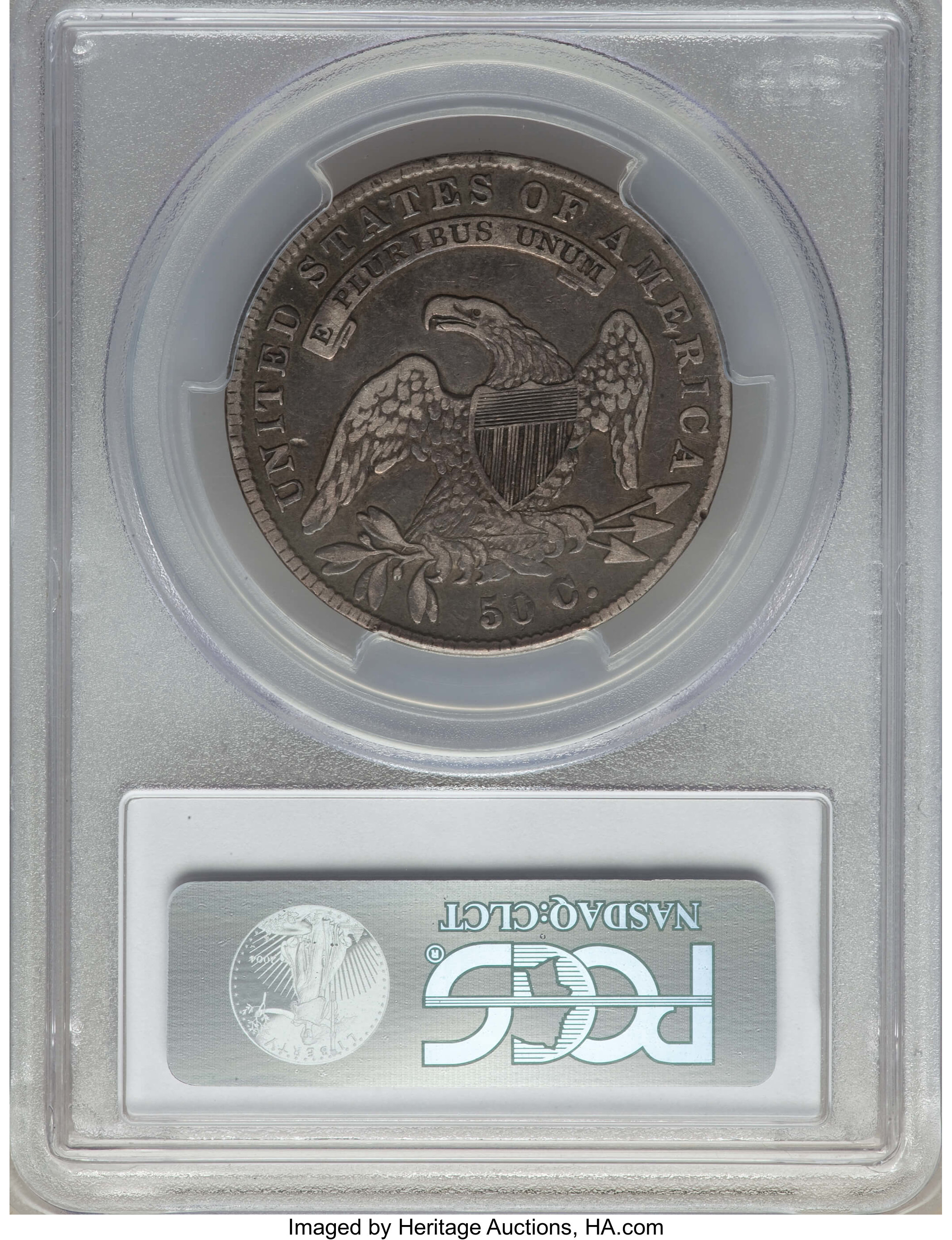 image for: 1836 50C Lettered Edge, O-105, Low R.4, VF25 PCGS. PCGS Population: (3/13). NGC Census: (0/15).  Mintage 6,545,000. ...