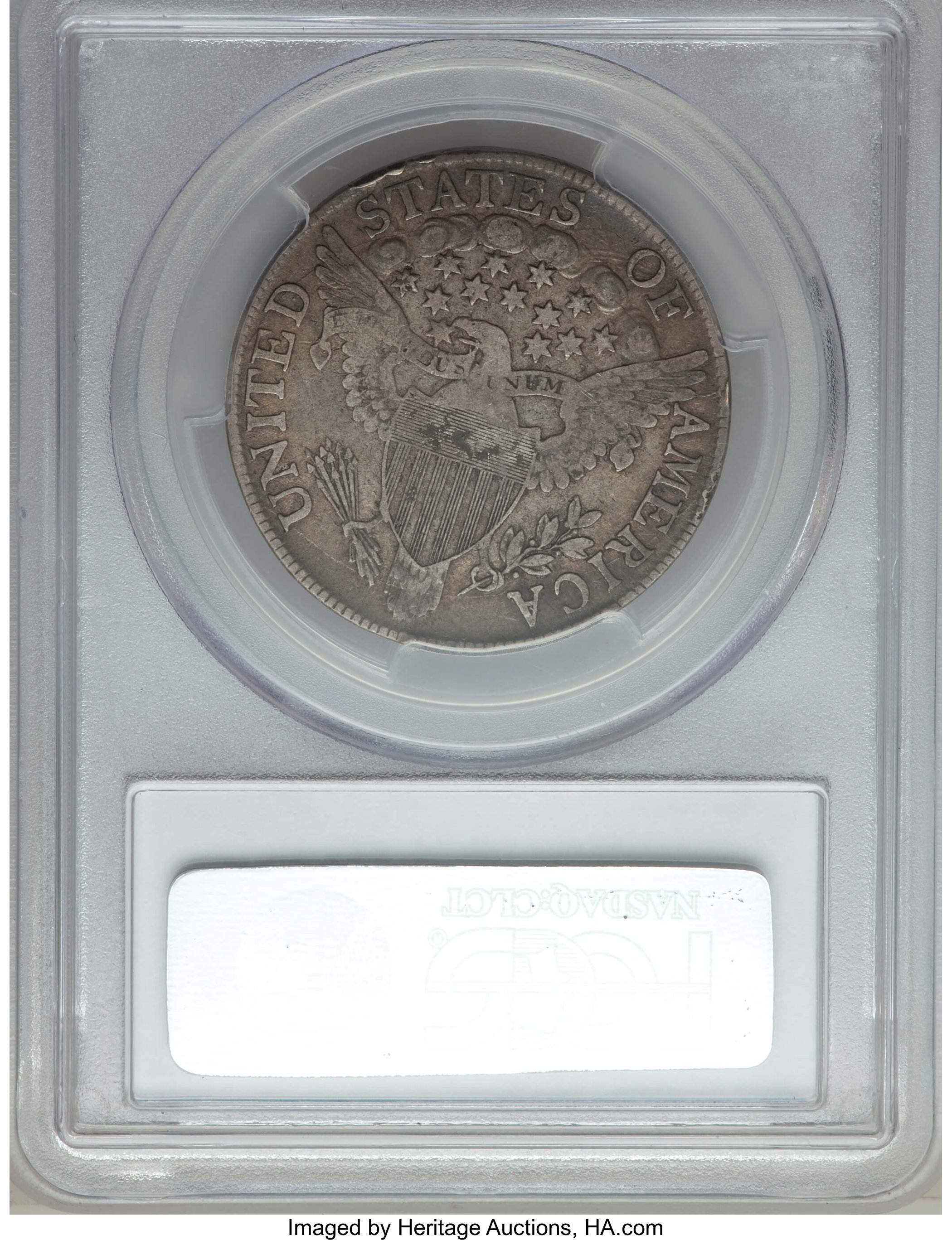 image for: 1807 50C Draped Bust, O-106, T-6, R.3, Fine 15 PCGS. CAC. PCGS Population: (2/6). NGC Census: (1/15).  ...