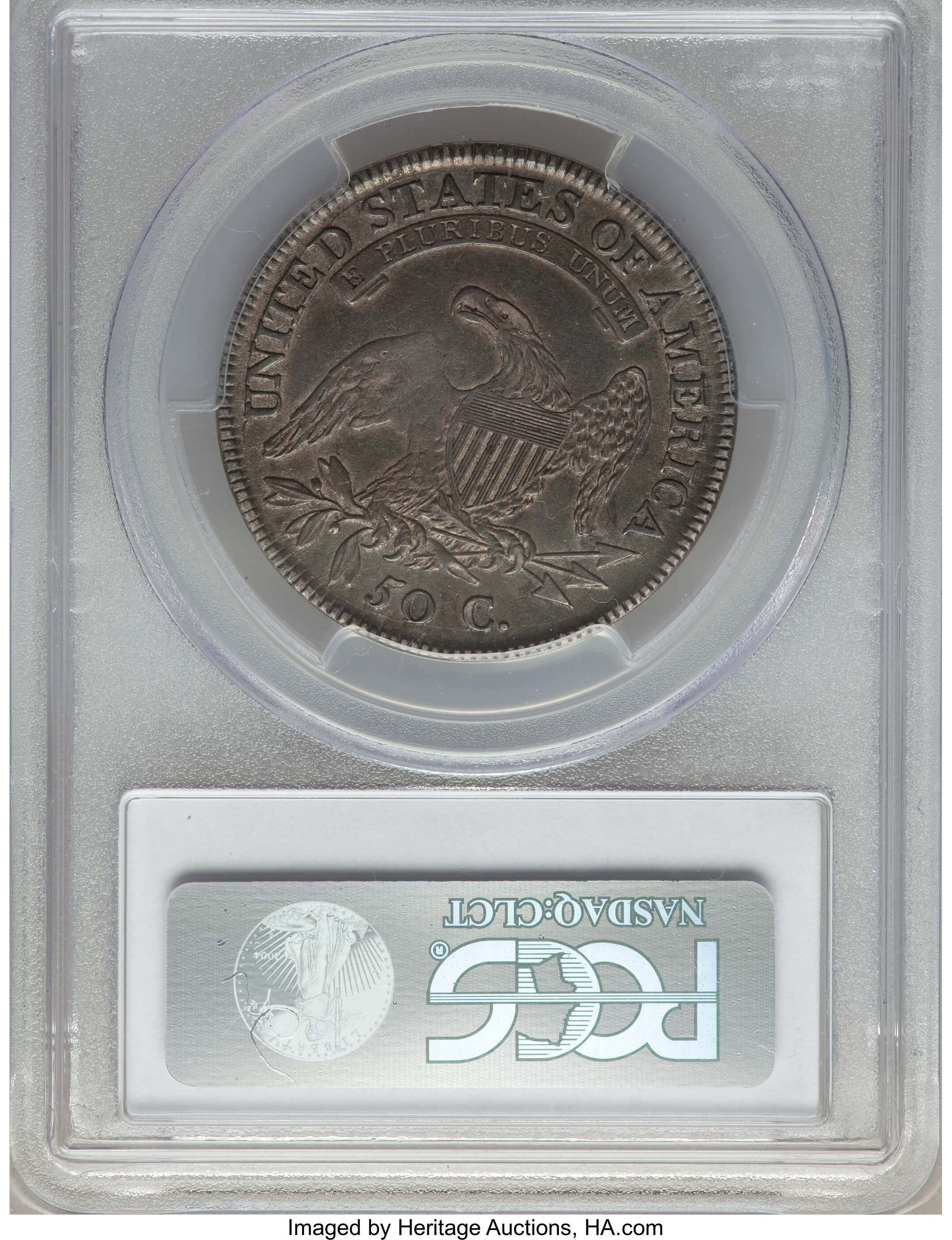 image for: 1810 50C O-102a, R.1, XF45 PCGS. PCGS Population: (4/8). NGC Census: (4/8). XF45. ...