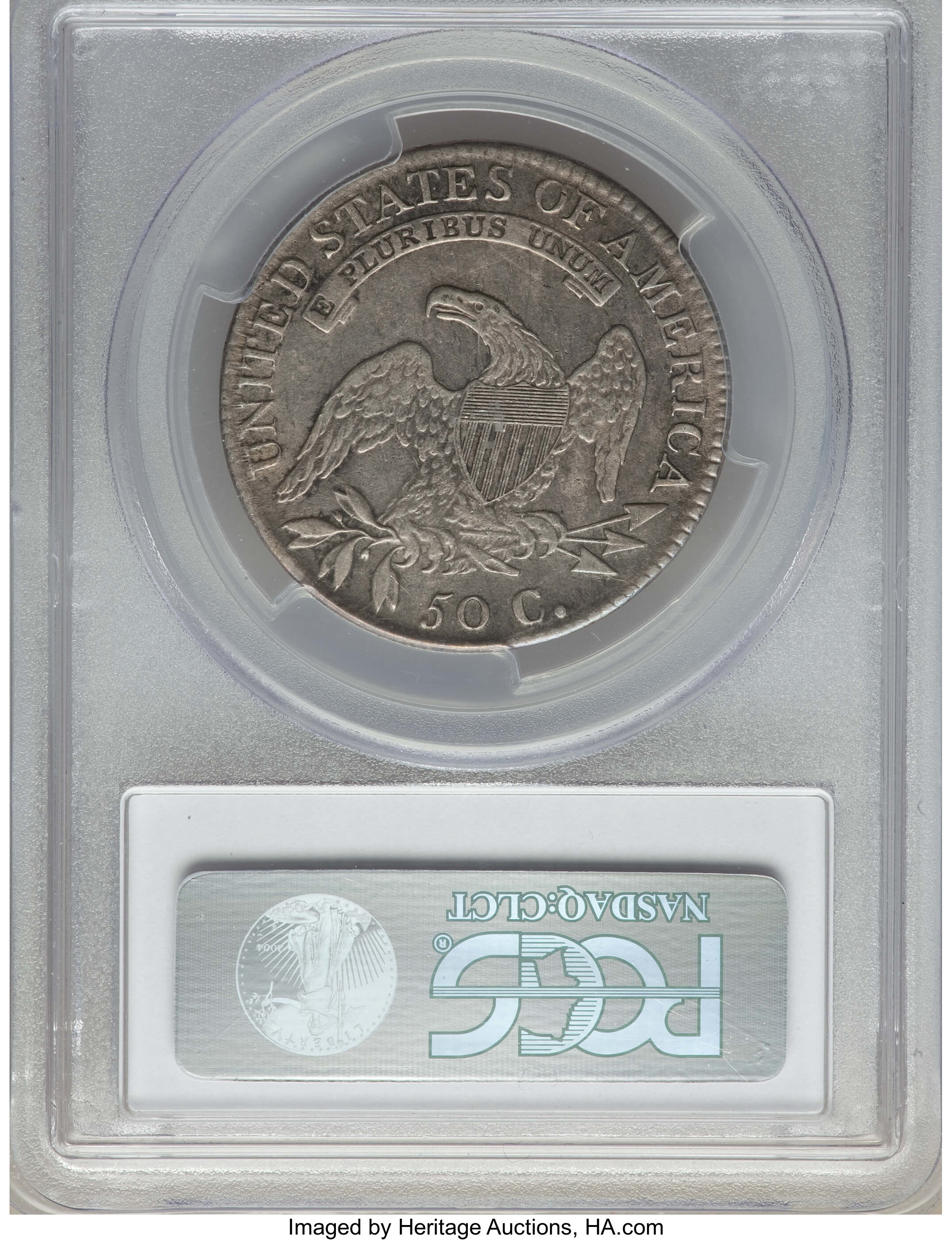 image for: 1817 50C O-106, R.2, VF35 PCGS. PCGS Population: (1/9). NGC Census: (1/8).  Mintage 1,215,567. ...