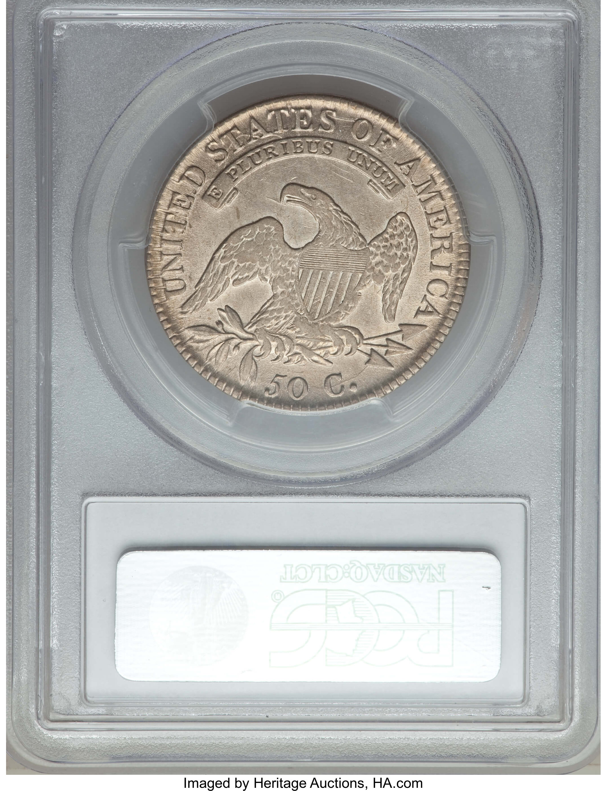 image for: 1817 50C O-113a, R.4, XF45 PCGS. PCGS Population: (1/1). NGC Census: (0/2). XF45. Mintage 1,215,567. ...