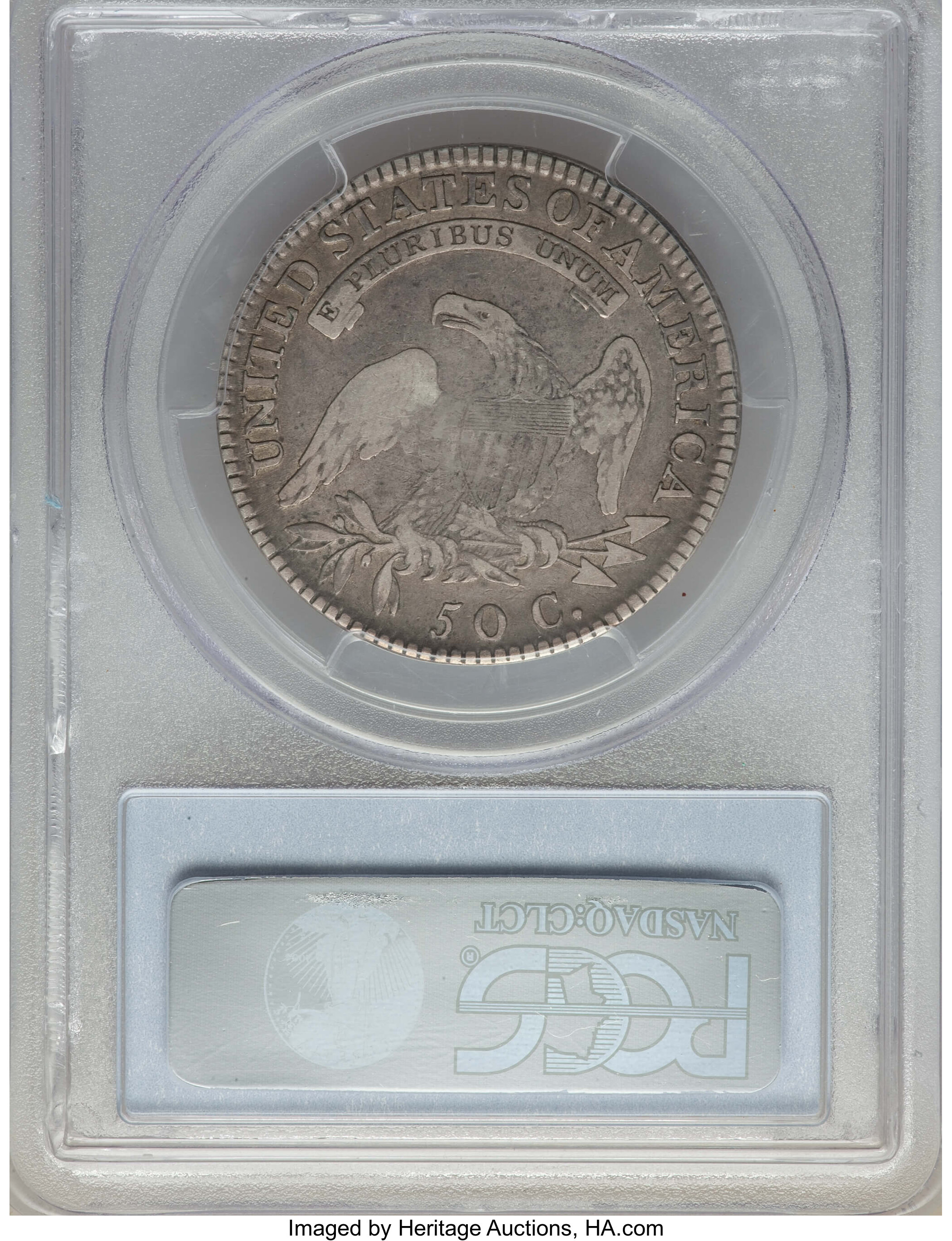 image for: 1818 50C O-106a, R.3, Fine 12 PCGS. CAC. PCGS Population: (2/8). NGC Census: (0/8). Fine 12. Mintage 1,960,322. ...
