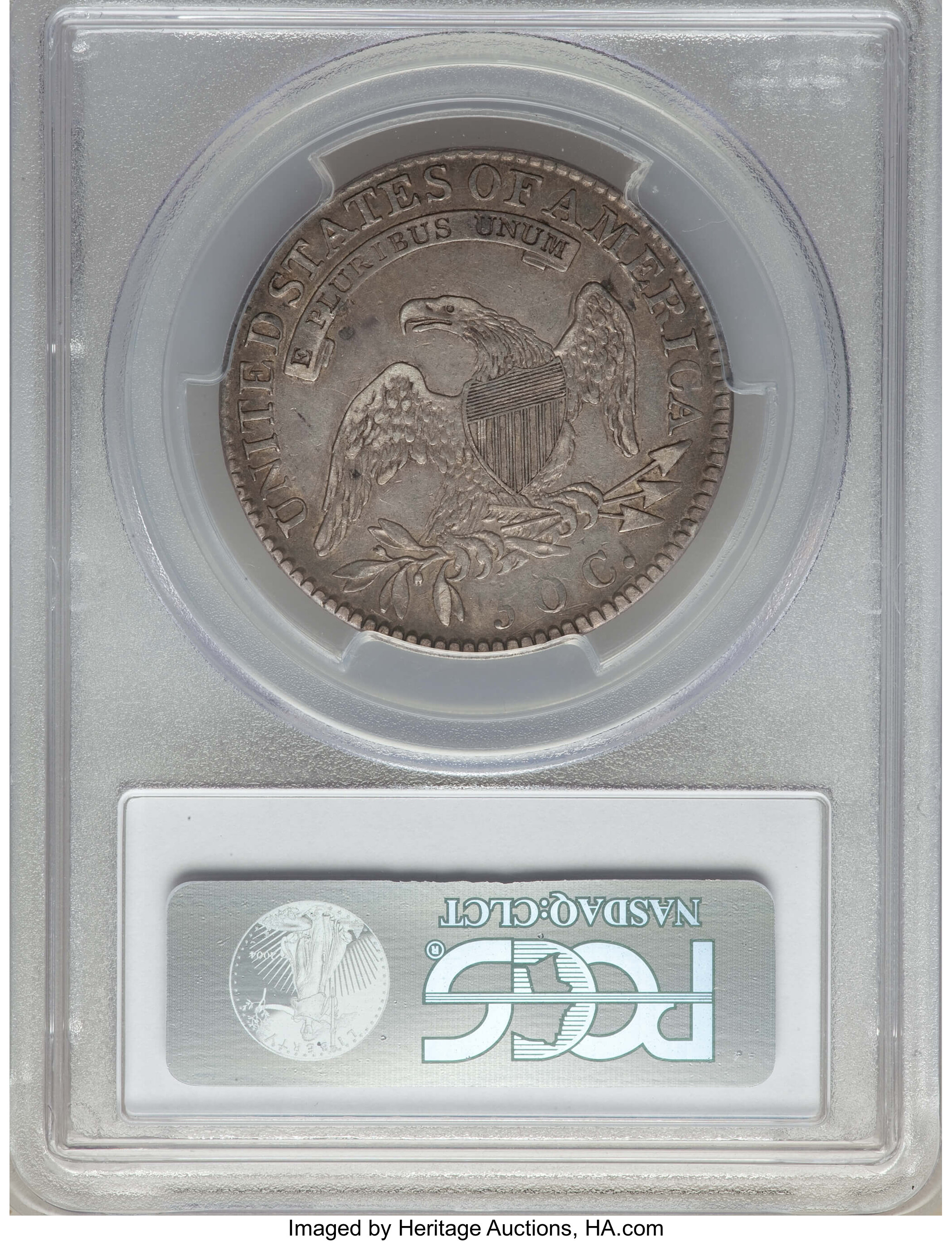 image for: 1818 50C O-109, R.1, XF40 PCGS. PCGS Population: (5/5). NGC Census: (1/8). XF40. Mintage 1,960,322. ...
