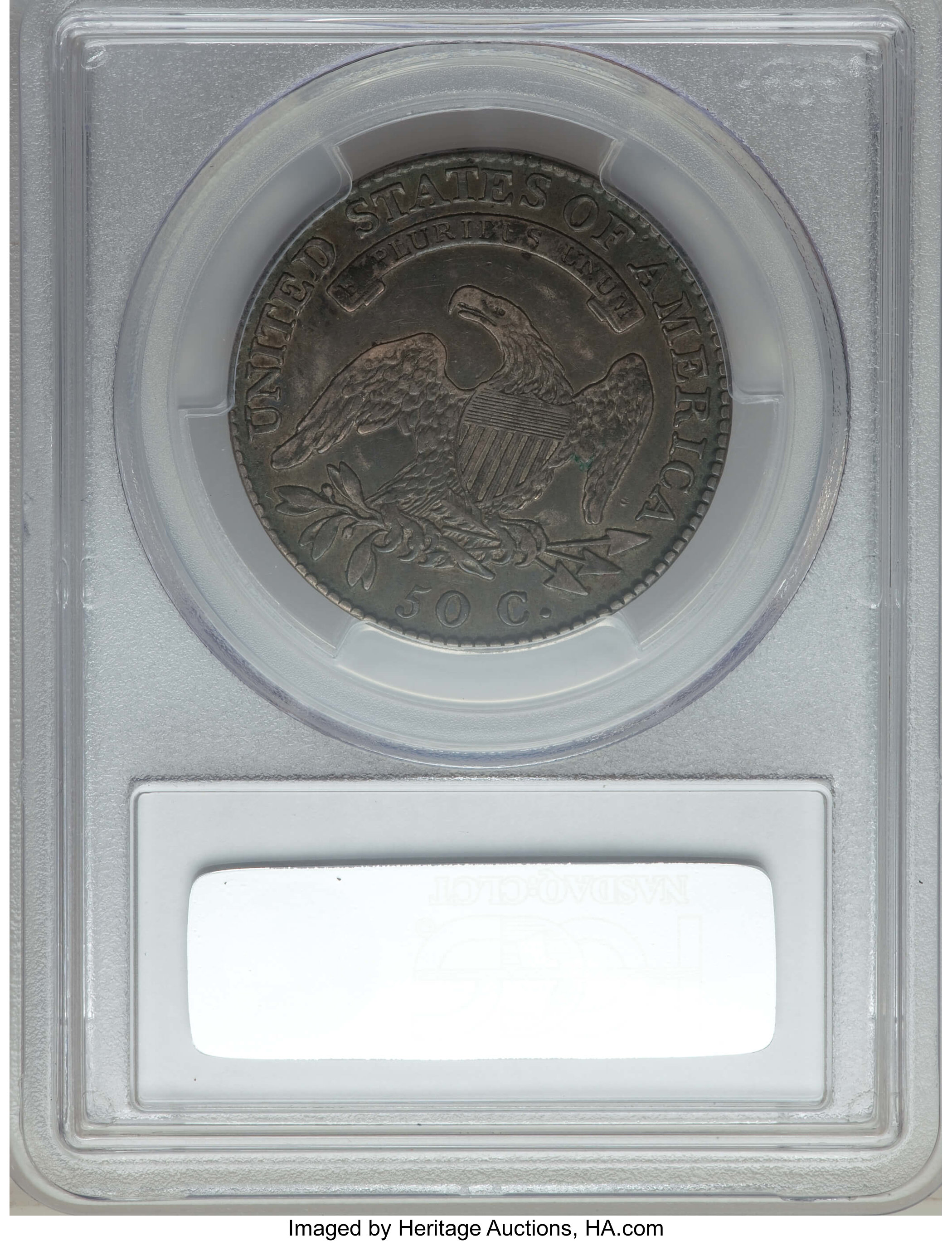 image for: 1818 50C O-112, R.1, XF40 PCGS. PCGS Population: (4/16). NGC Census: (4/19). XF40. Mintage 1,960,322. ...