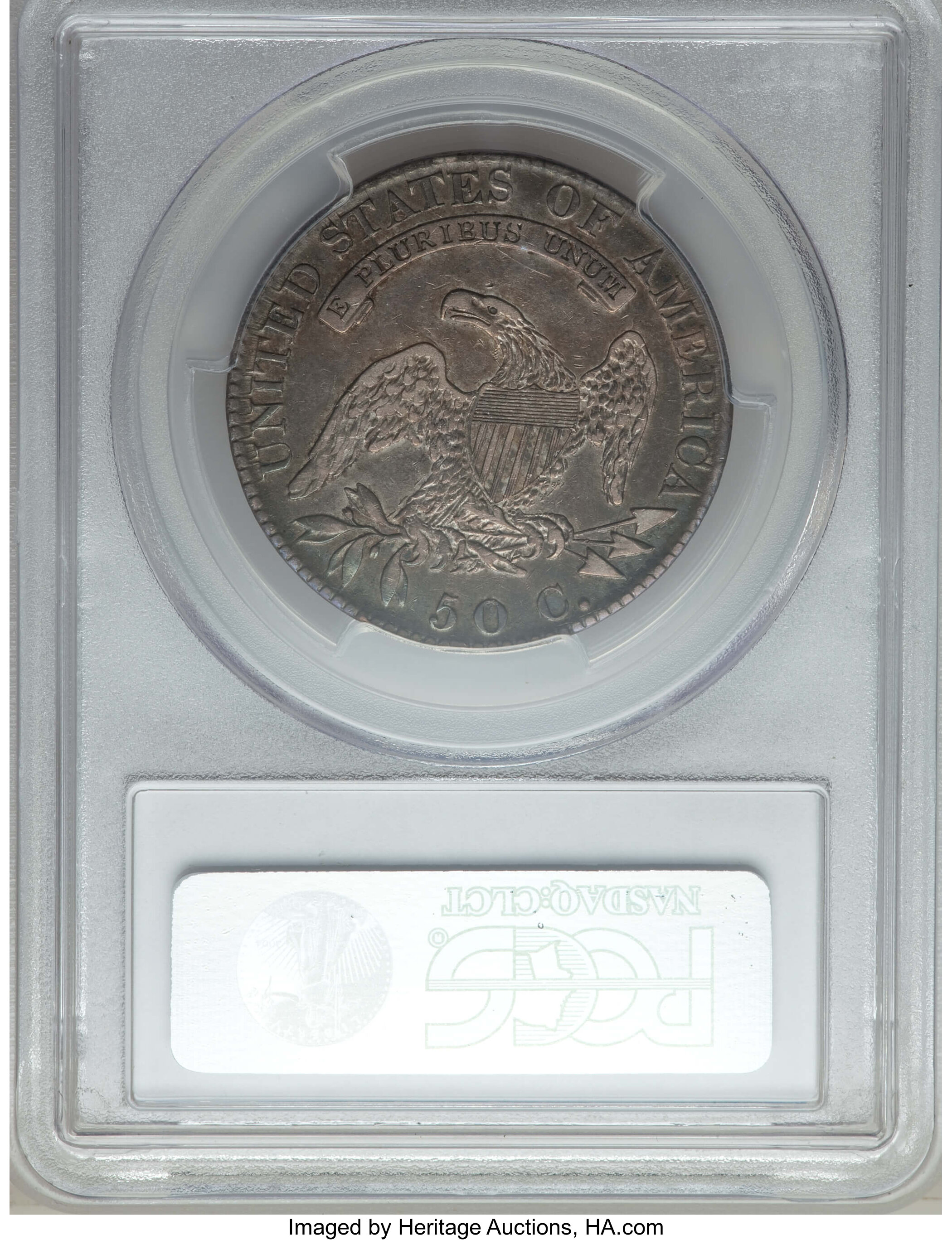 image for: 1819 50C O-111, R.2, XF40 PCGS. PCGS Population: (4/8). NGC Census: (1/12). XF40. Mintage 2,208,000. ...