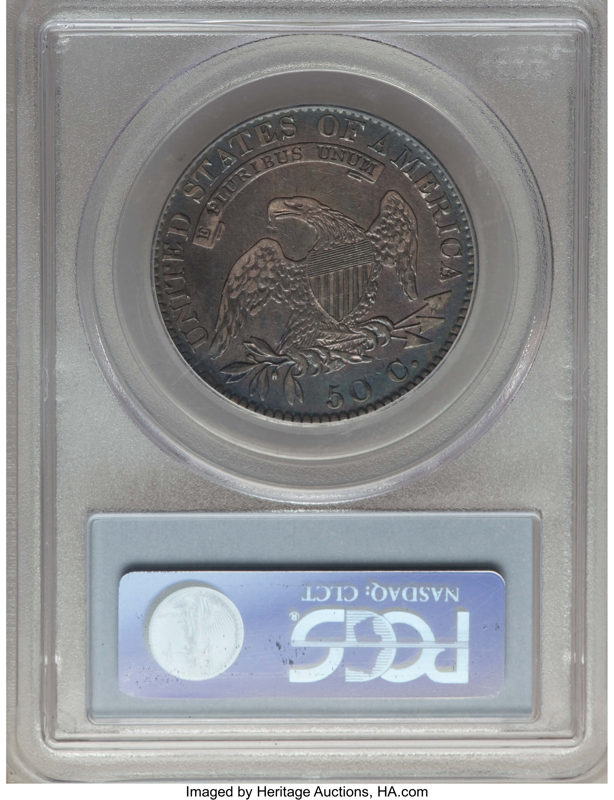 image for: 1821 50C O-103, R.2, VF30 PCGS. EX: Manhattan Collection. PCGS Population: (4/18). NGC Census: (1/35).  Mintage 1,305,797. ...