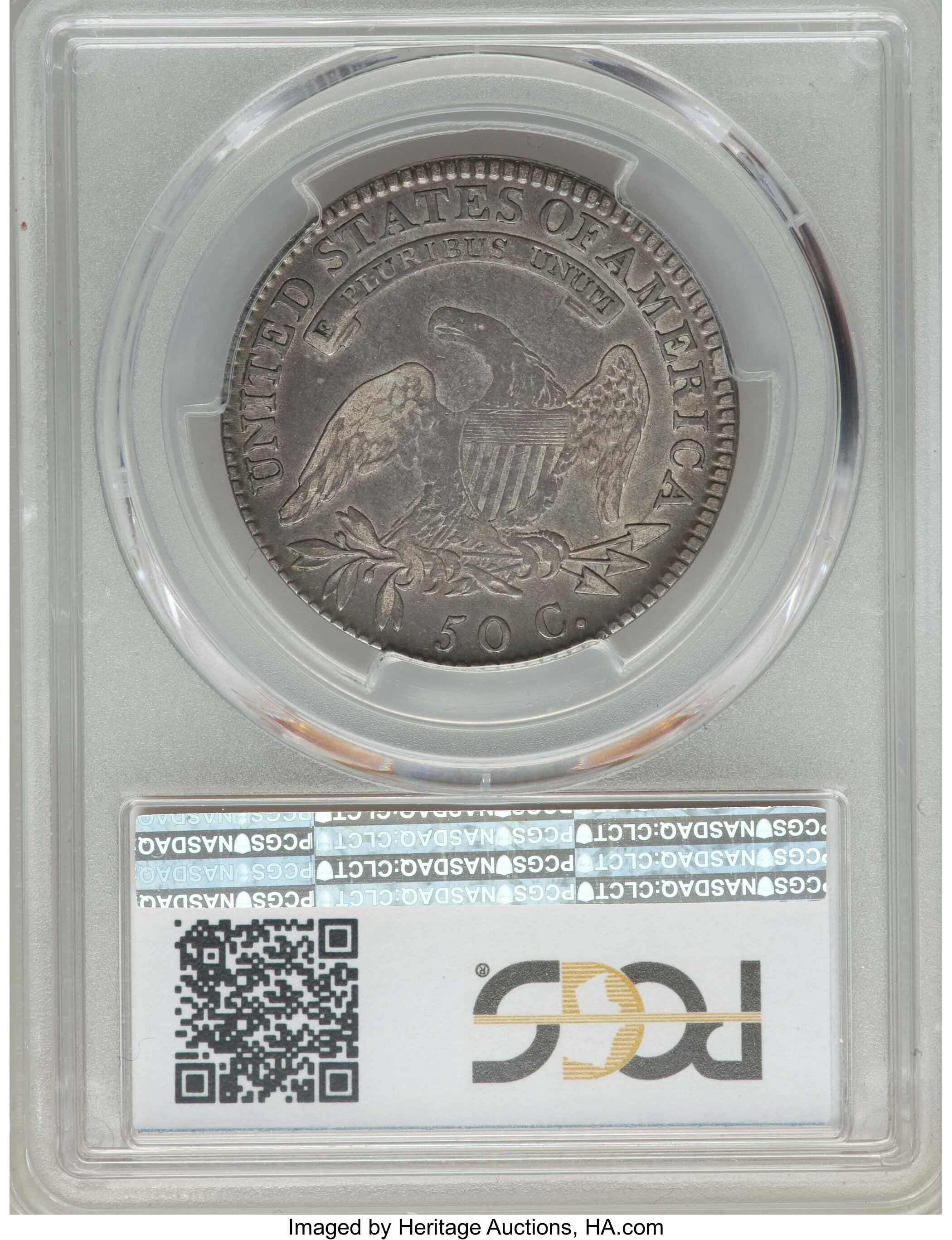 image for: 1818 50C O-106a, R.3, VF30 PCGS. PCGS Population: (1/6). NGC Census: (0/8).  Mintage 1,960,322. ...