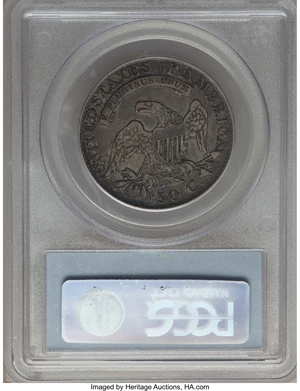 image for: 1826 50C O-117, R.2, XF45 PCGS. PCGS Population: (2/8). NGC Census: (0/12). XF45. Mintage 4,000,000....