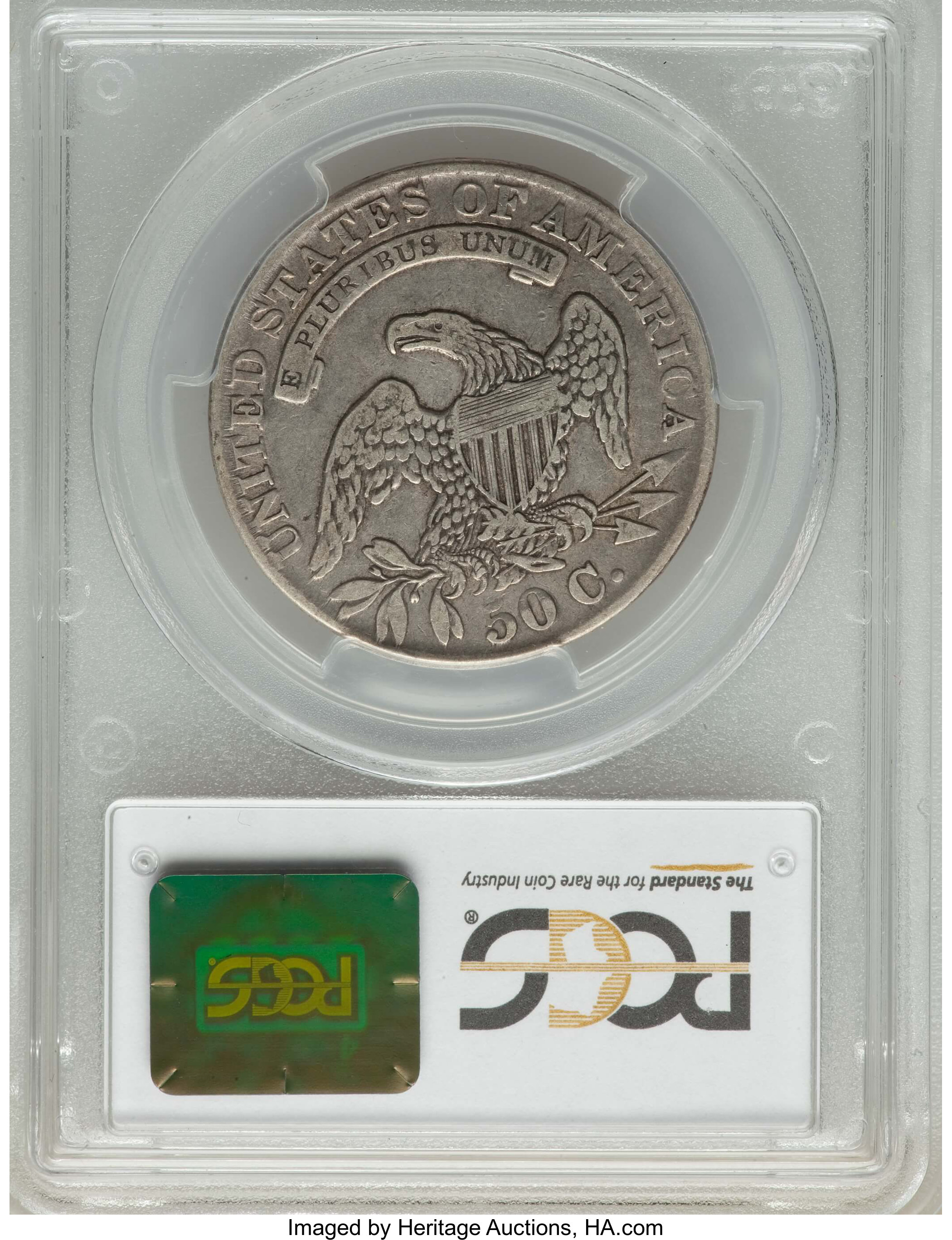 image for: 1833 50C O-114, R.2, VF30 PCGS. PCGS Population: (4/18). NGC Census: (0/24)....