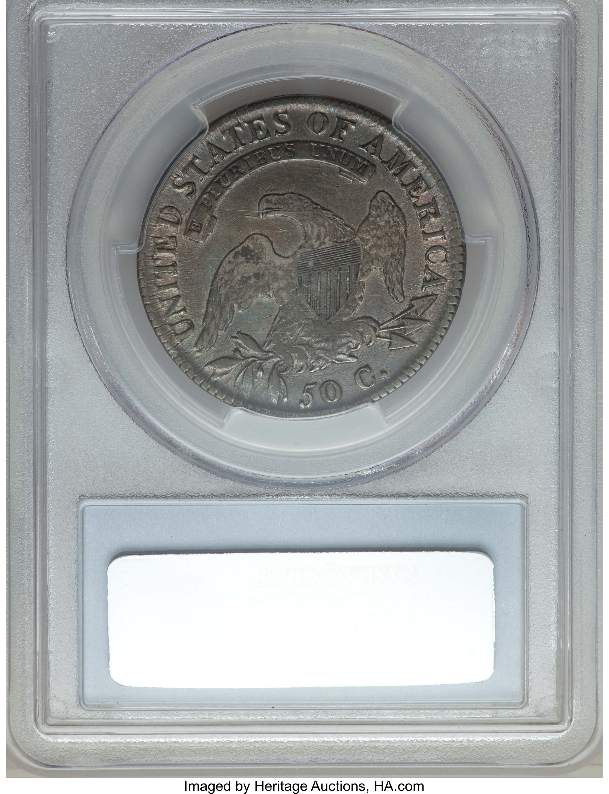 image for: 1817 50C O-113a, R.4, VF20 PCGS. PCGS Population: (1/10). NGC Census: (0/3). VF20. Mintage 1,215,567. ...