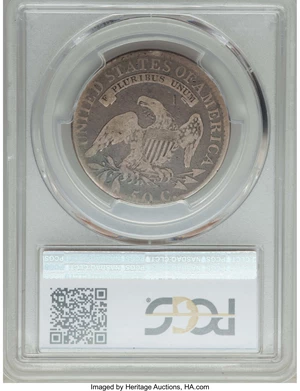 image for: 1818 50C O-110, R.4, VG8 PCGS. PCGS Population: (1/13). NGC Census: (0/7). VG8 . Mintage 1,960,322. From The Loma Lin...