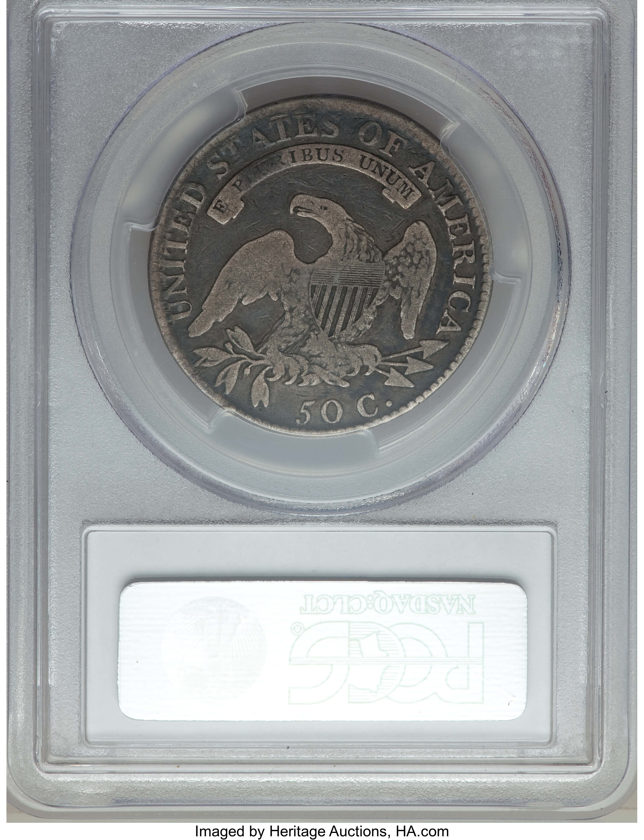 image for: 1818 50C O-113, R.3, Fine 12 PCGS. PCGS Population: (1/14). NGC Census: (1/12). Fine 12. ...