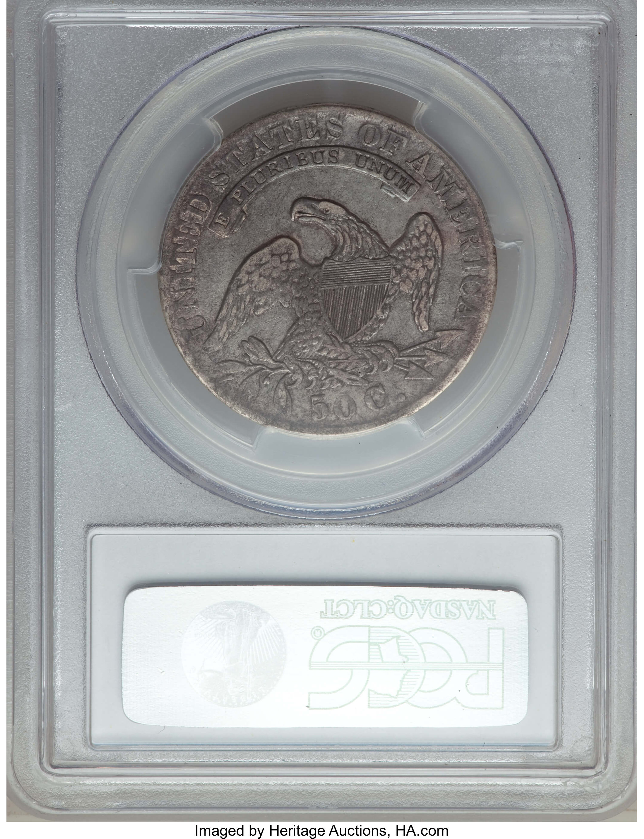 image for: 1833 50C O-111, High R.4, VF30 PCGS. PCGS Population: (1/10). NGC Census: (2/7).  Mintage 5,206,000. ...