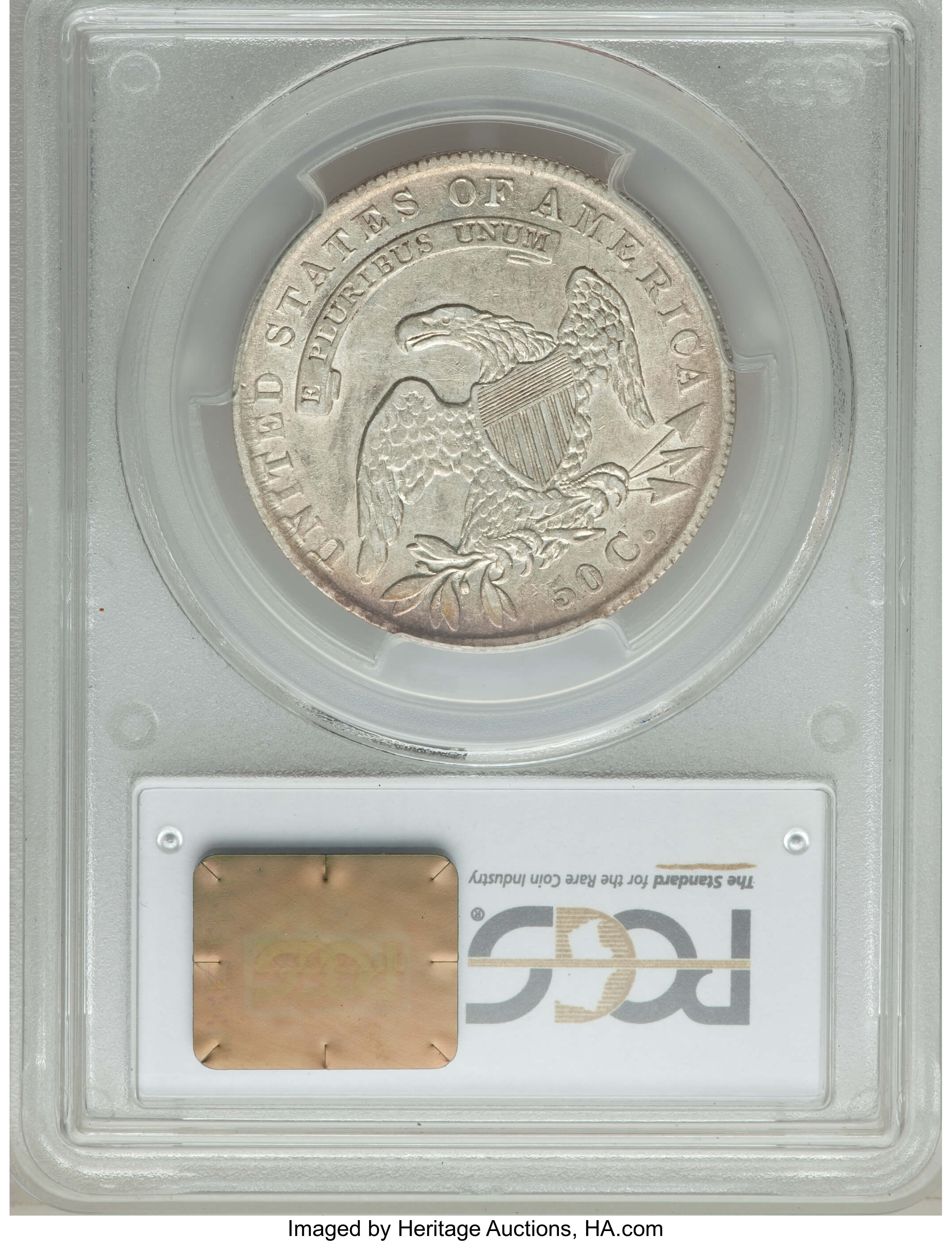 image for: 1834 50C Small Date, Small Letters, O-120, R.4, XF45 PCGS. PCGS Population: (2/10). NGC Census: (3/13). XF45. ...