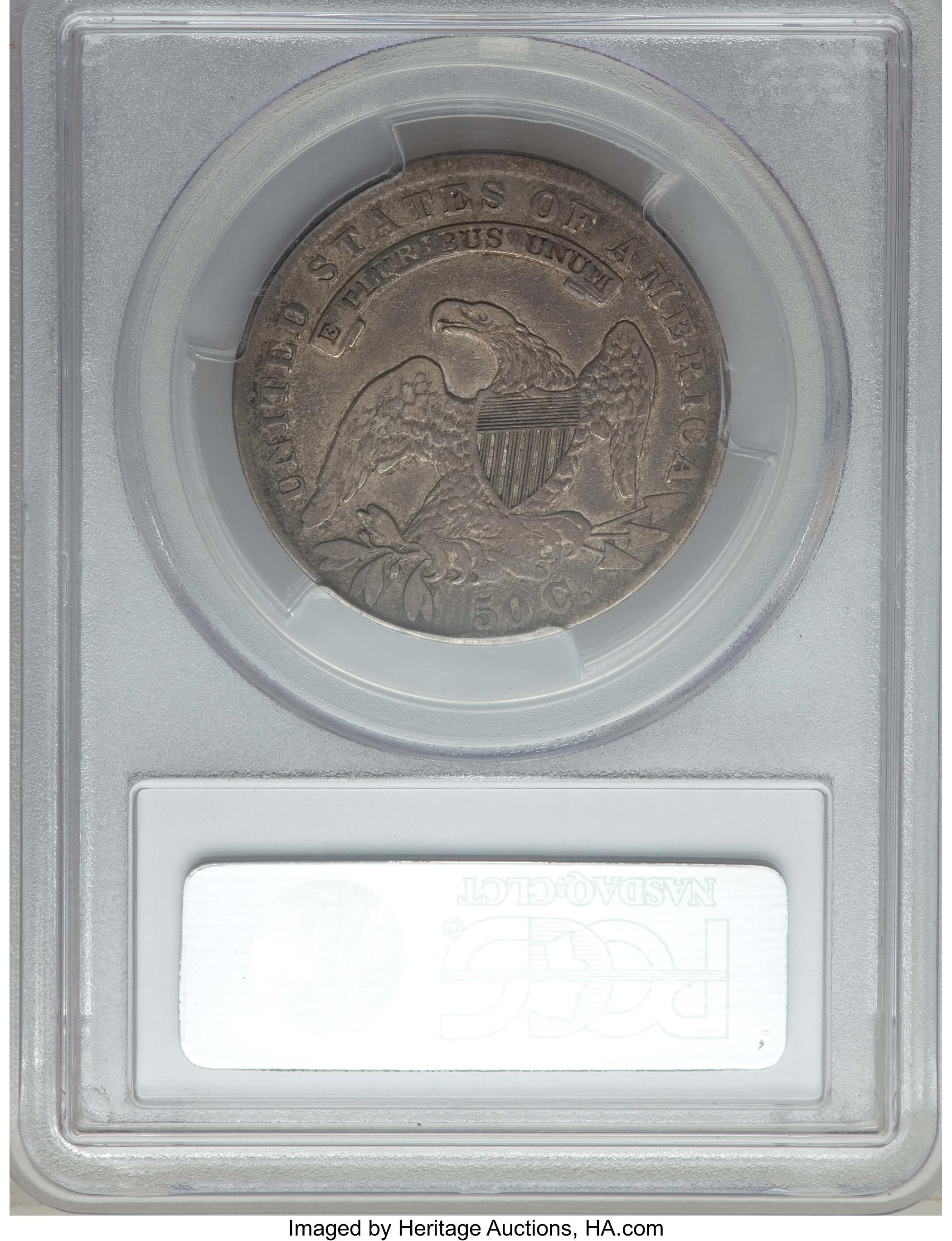 image for: 1836 50C Lettered Edge, O-105, Low R.4, VF25 PCGS. PCGS Population: (3/13). NGC Census: (0/15).  Mintage 6,545,000. ...