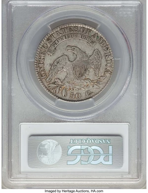 image for: 1822 50C O-105, R.3, VF30 PCGS. PCGS Population: (1/13). NGC Census: (4/15). Mintage 1,559,573. ...