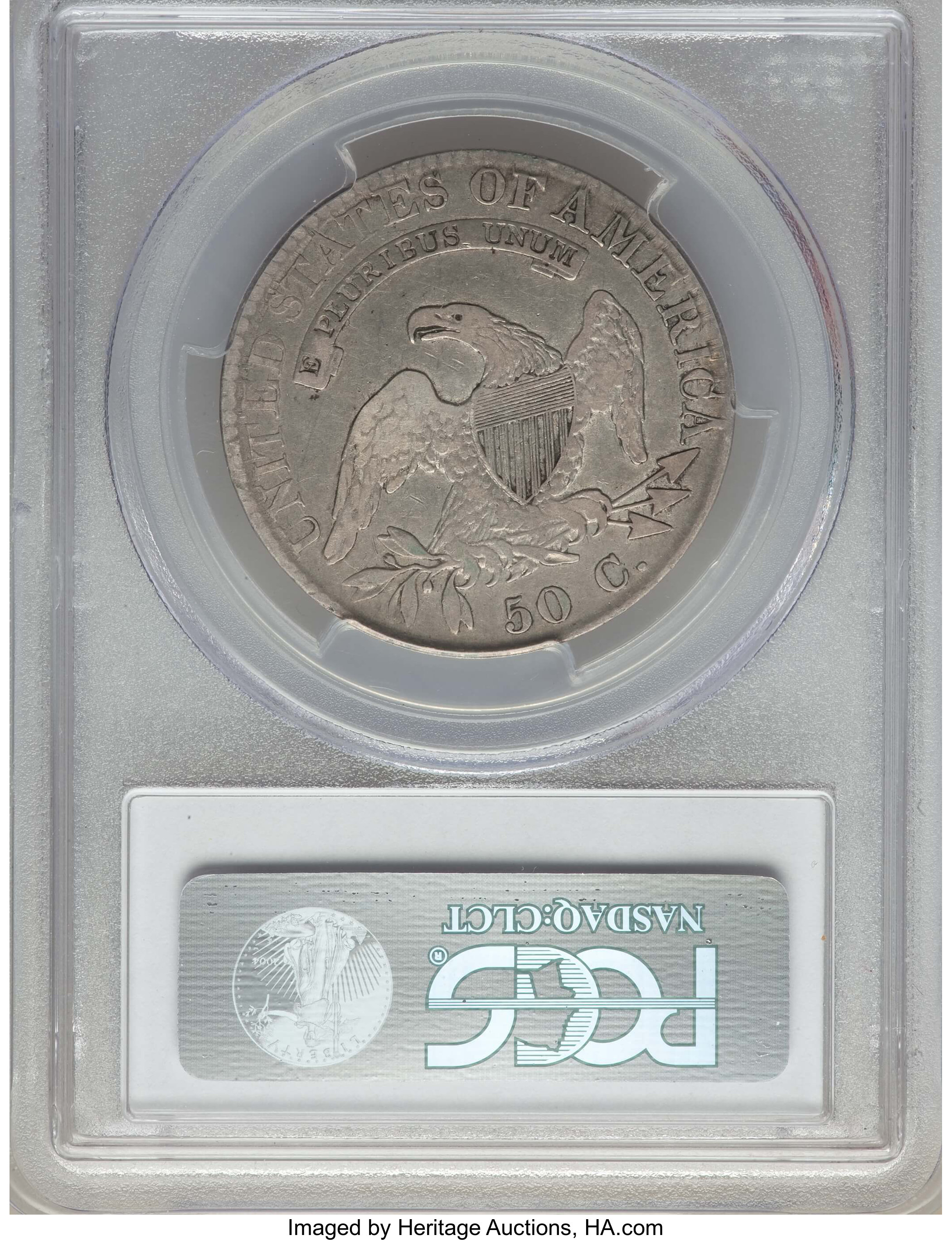 image for: 1822 50C O-106a, R.3, Fine 15 PCGS. PCGS Population: (1/13). NGC Census: (1/11).  Mintage 1,559,573. ...