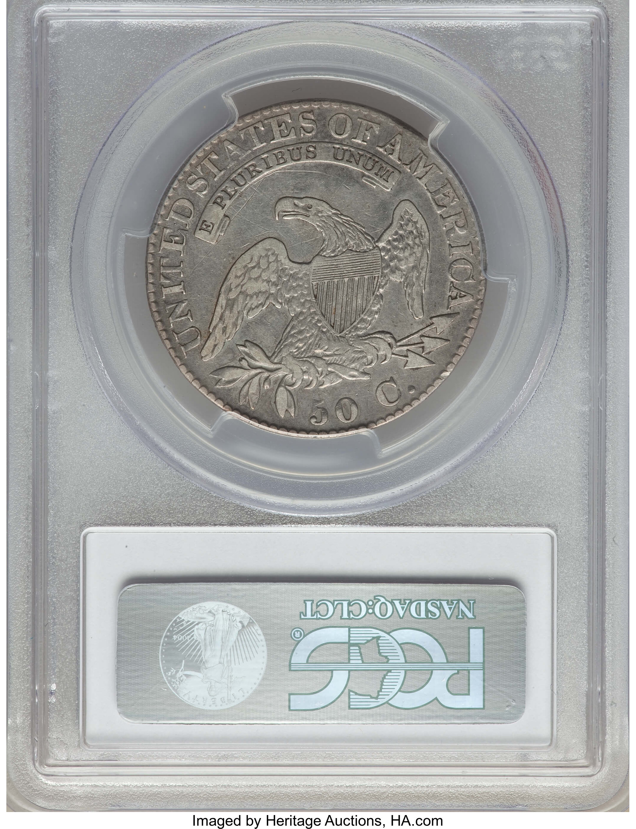 image for: 1824 50C O-111, R.2, VF30 PCGS. PCGS Population: (3/20). NGC Census: (2/32).  Mintage 3,504,954. ...
