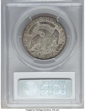 image for: 1826 50C O-117, R.2, AU50 PCGS. PCGS Population: (4/4). NGC Census: (2/10). AU50. Mintage 4,000,000. ...