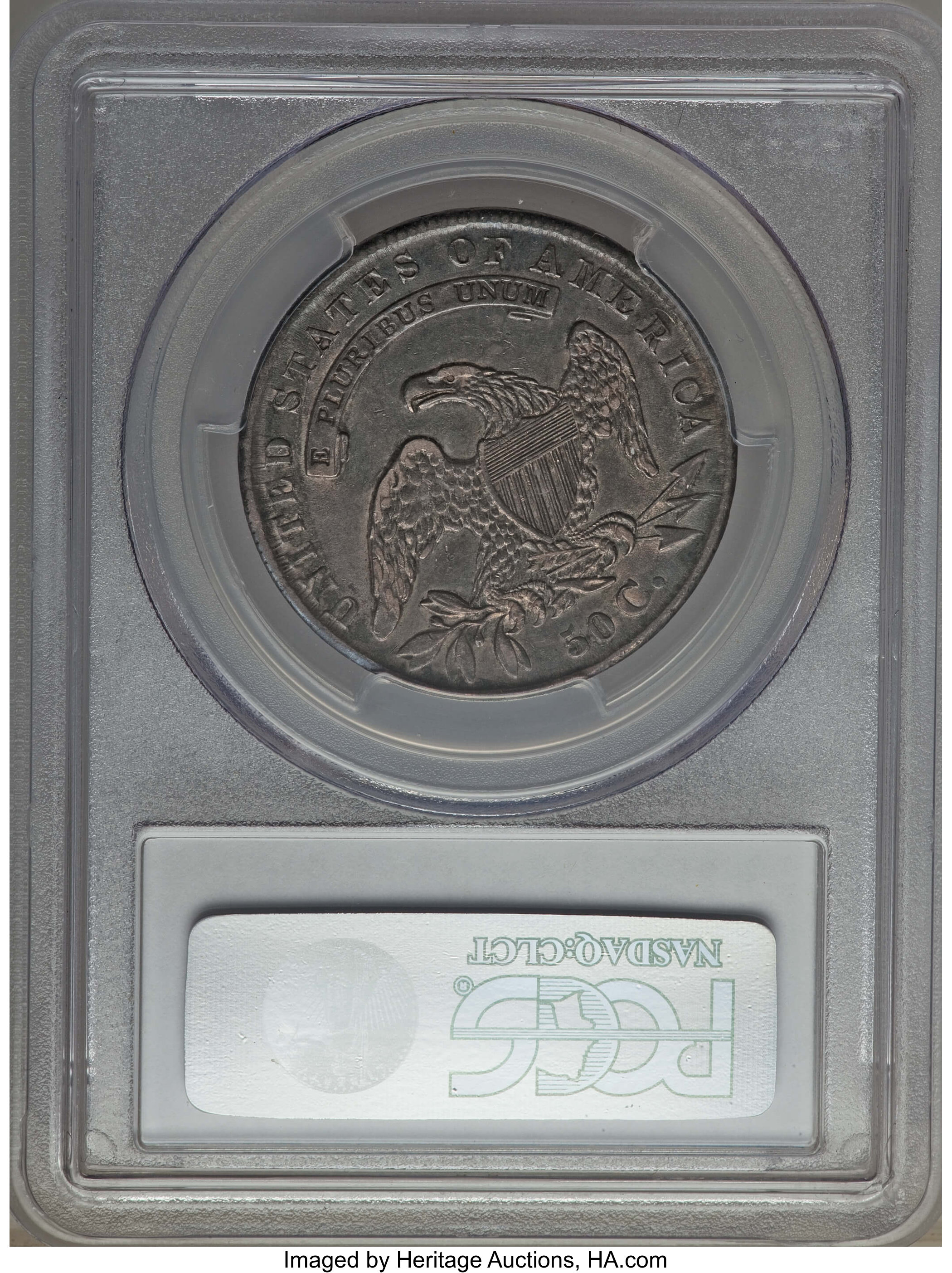 image for: 1834 50C Small Date, Small Letters, O-120, R.4, XF40 PCGS. PCGS Population: (3/12). NGC Census: (2/16). XF40. ...