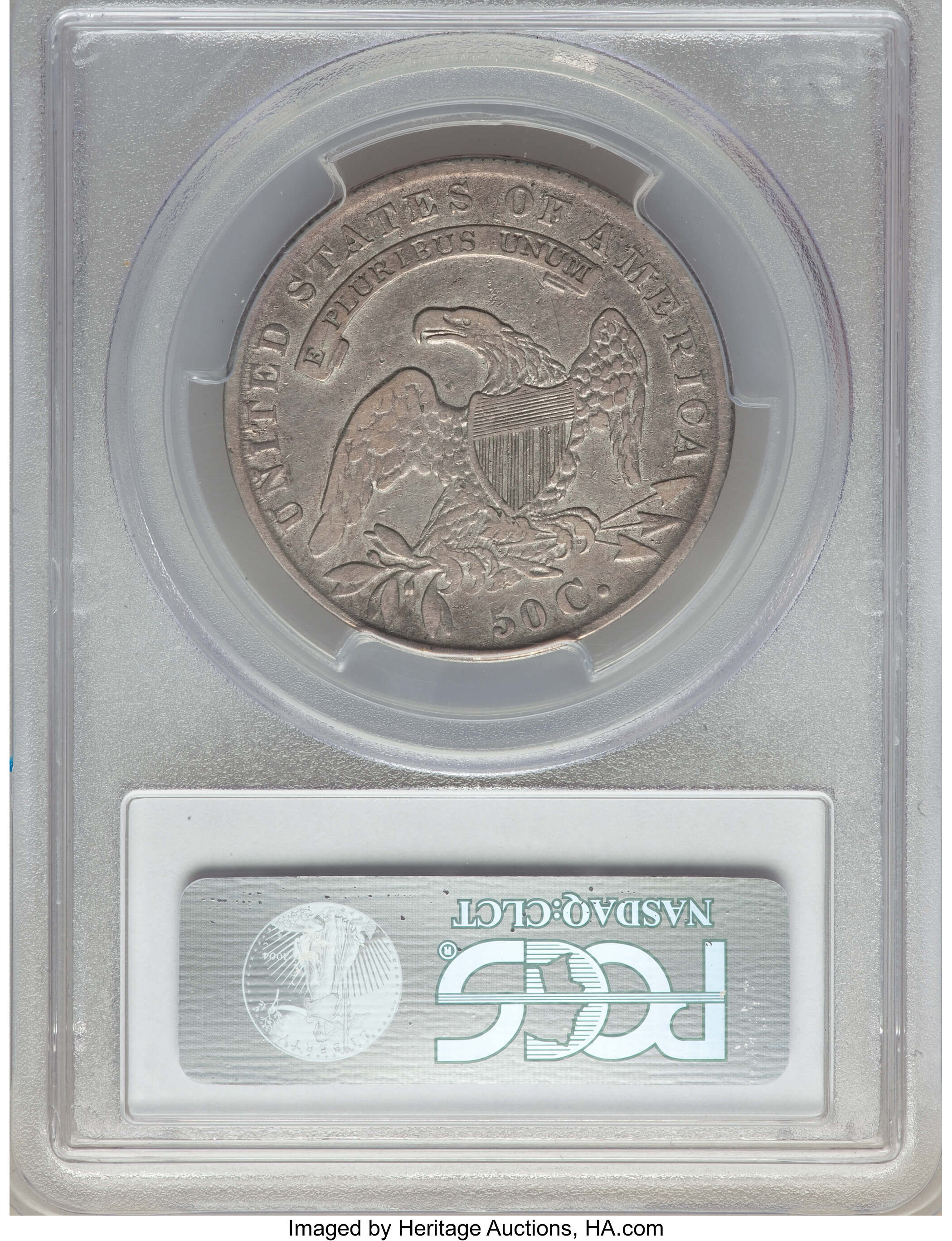 image for: 1835 50C O-104, R.3, VF20 PCGS. PCGS Population: (1/15). NGC Census: (1/15). VF20. Mintage 5,352,006. ...