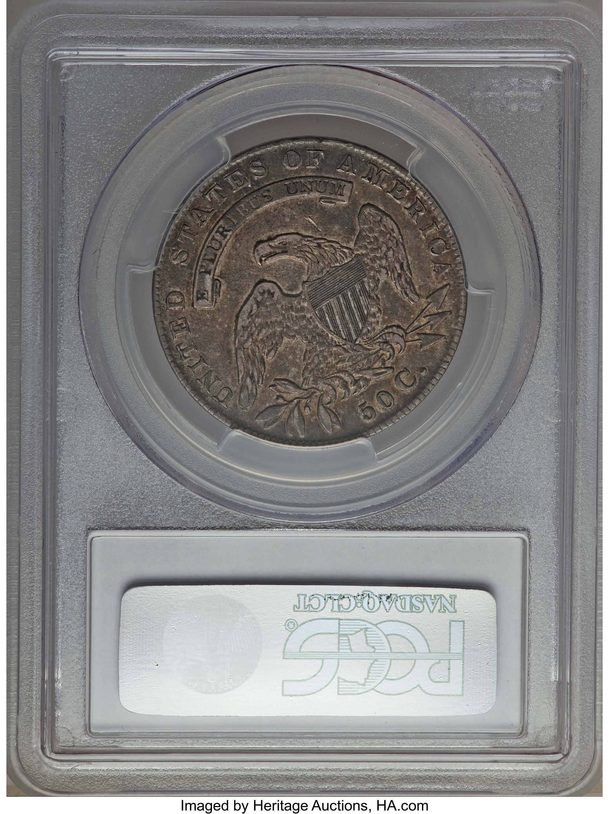 image for: 1835 50C O-110, R.2, XF40 PCGS. PCGS Population: (4/6). NGC Census: (1/10). XF40. Mintage 5,352,006. ...