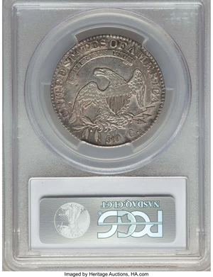 image for: 1823 50C O-104, R.3, XF40 PCGS. PCGS Population: (7/18). NGC Census: (3/20). XF40. Mintage 1,694,200. ...