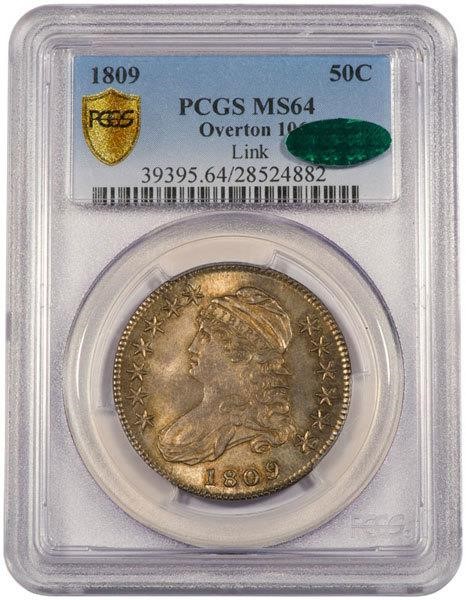 image for: 50C 1809 O-106 PCGS MS64 CAC EX LINK
