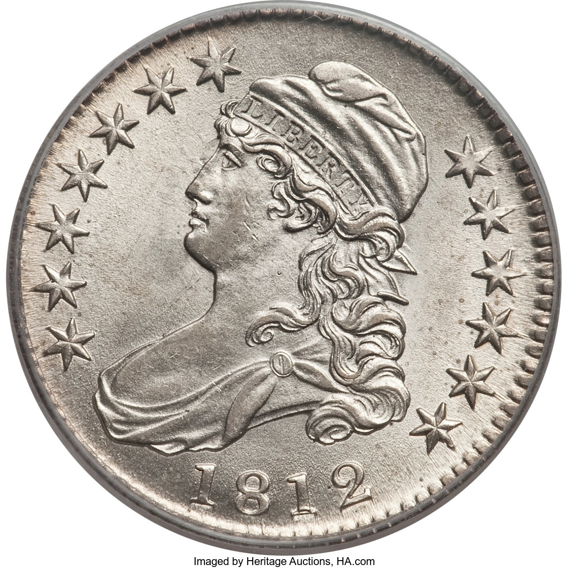 image for: 1812 50C Large 8, O-104, R.1, MS62 PCGS....