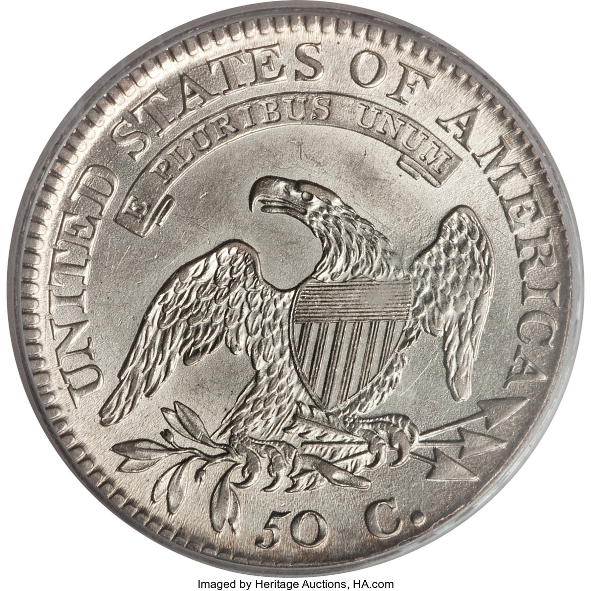 image for: 1812 50C Large 8, O-104, R.1, MS62 PCGS....