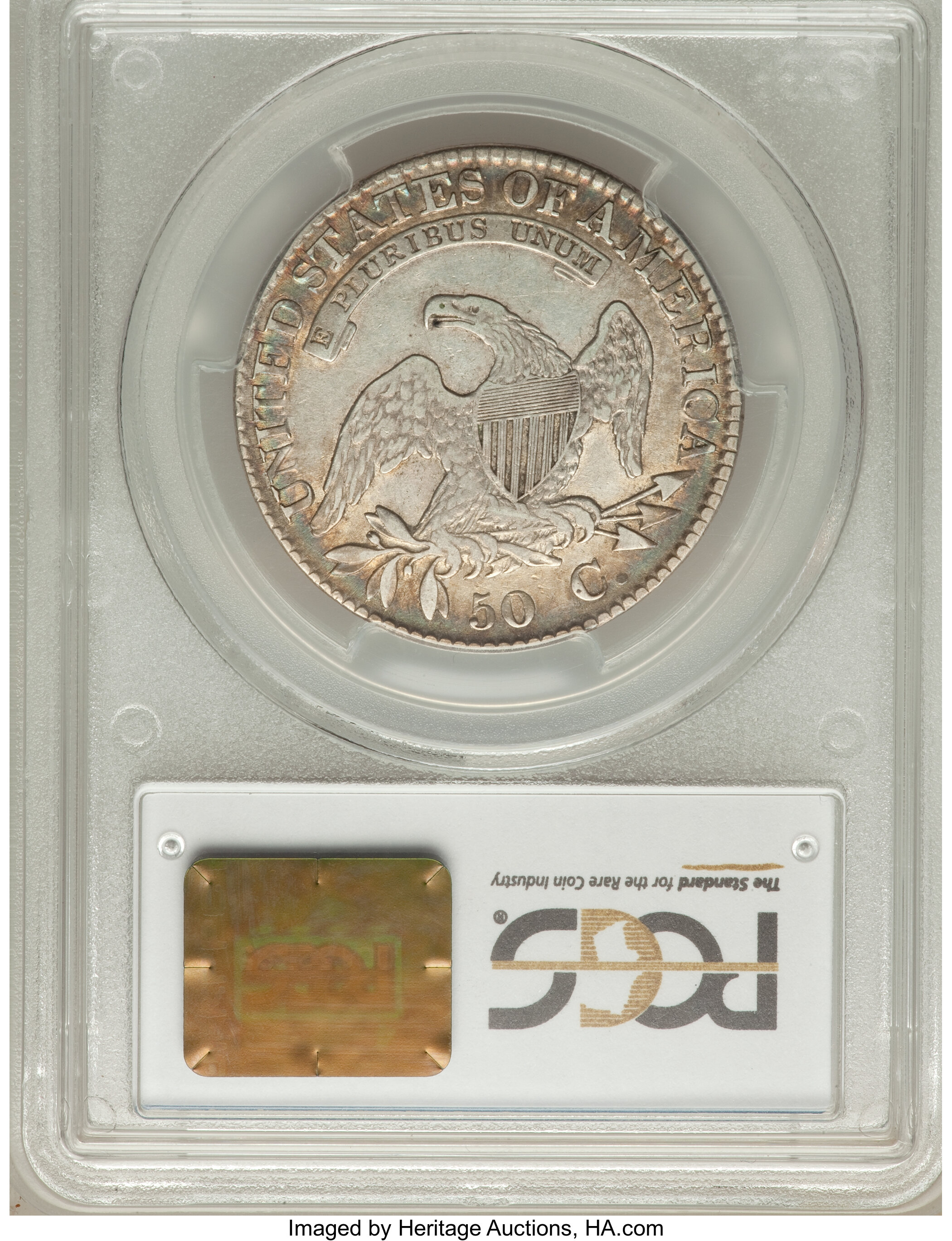 image for: 1823 50C O-103, R.2, AU50 PCGS. PCGS Population (2/4). NGC Census: (0/0).  ...