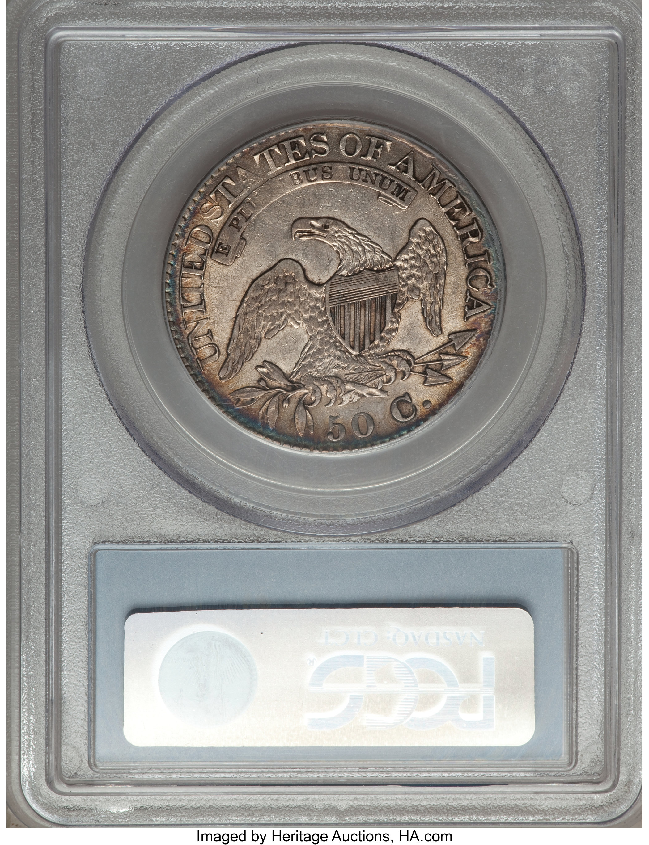 image for: 1825 50C O-105, R.2, AU50 PCGS. PCGS Population (2/4). NGC Census: (0/6).  ...