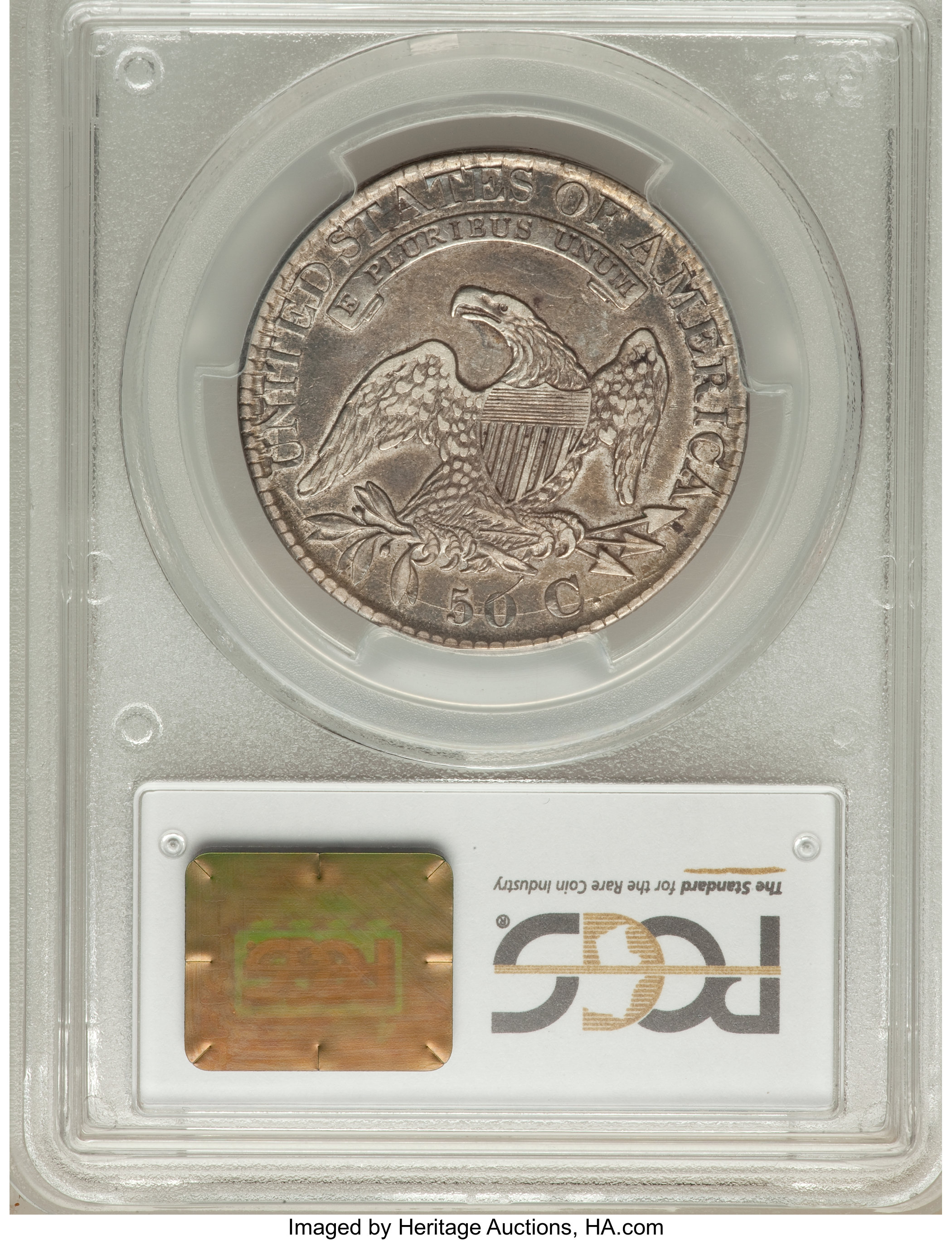 image for: 1827/6 50C O-101, R.2, XF45 PCGS. PCGS Population (3/8). NGC Census: (0/0). Mintage: 5,493,400. ...