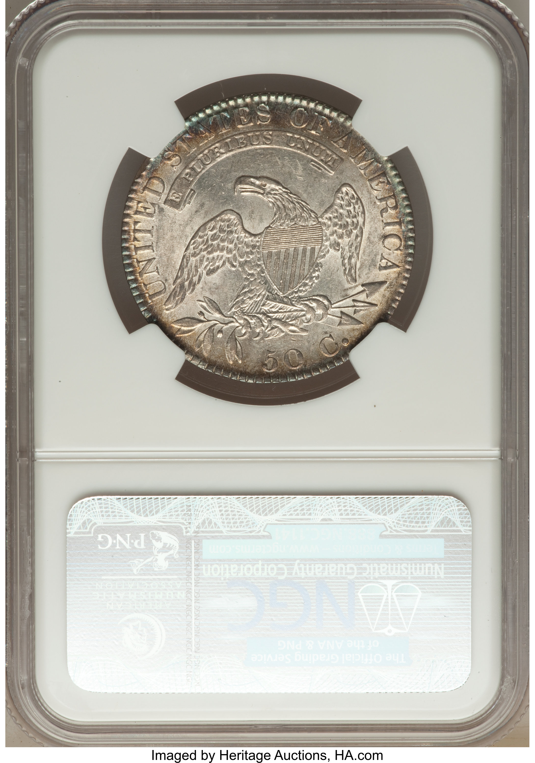 image for: 1821 50C O-103, R.2, MS61 NGC....