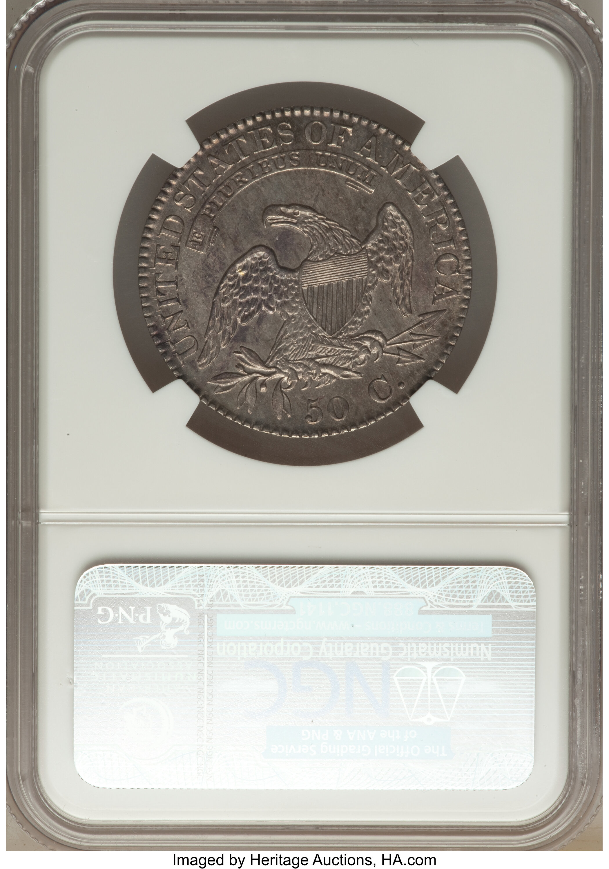 image for: 1824 50C O-112a, R.4, MS61 NGC....