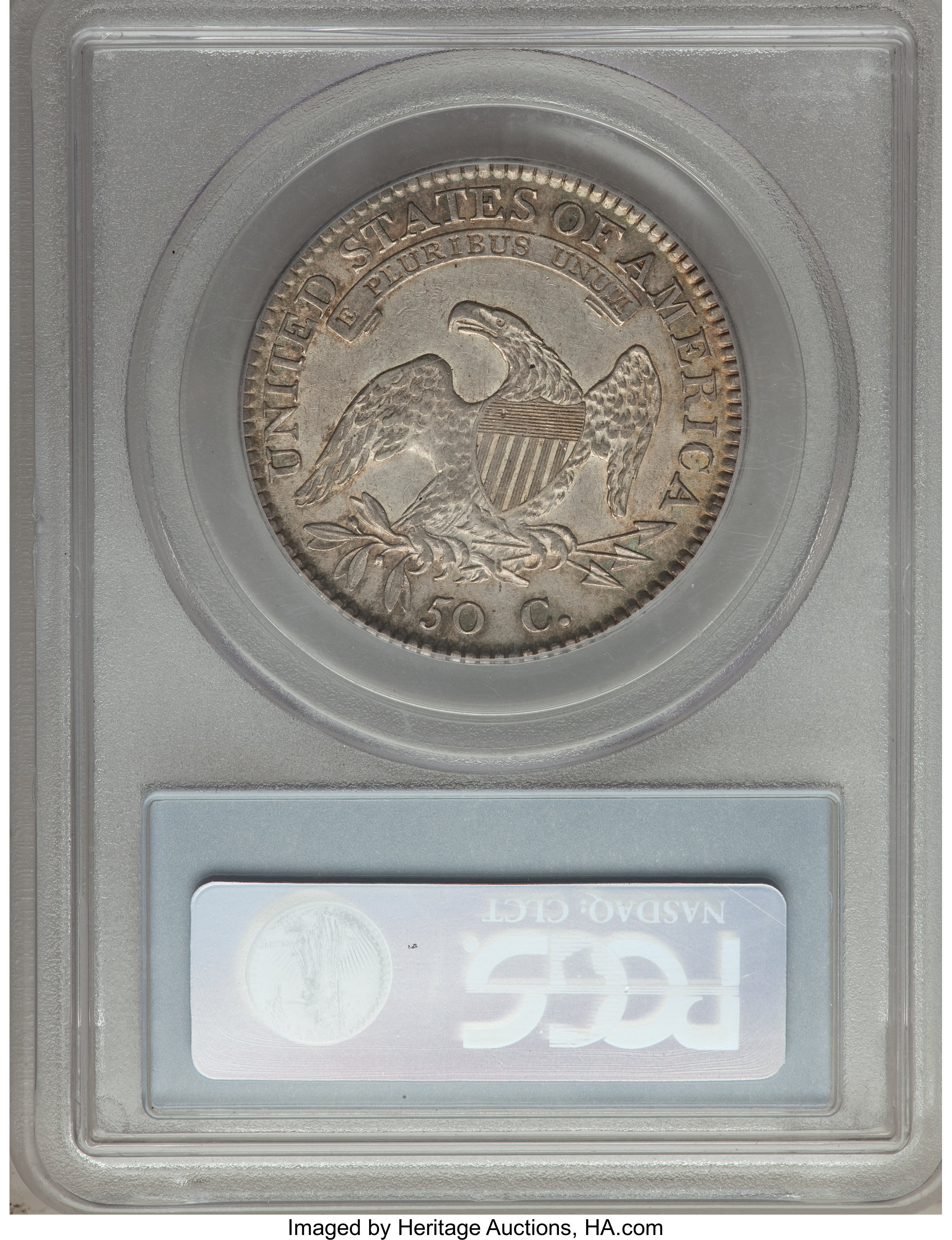 image for: 1812 50C Large 8, O-105, R.1, AU50 PCGS. CAC. Ex: Frederick Collection. PCGS Population (3/4). NGC Census: (0/11). Mintage:...
