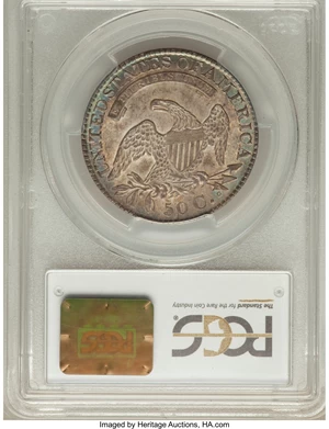 image for: 1827 50C Square Base 2, O-126, R.2, MS63 PCGS. CAC....
