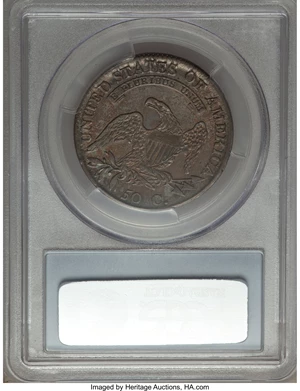 image for: 1812/1 50C Small 8, O-102, XF40 PCGS. PCGS Population (23/91). NGC Census: (5/44). Mintage: 1,628,059. Numismedia Wsl. Pric...